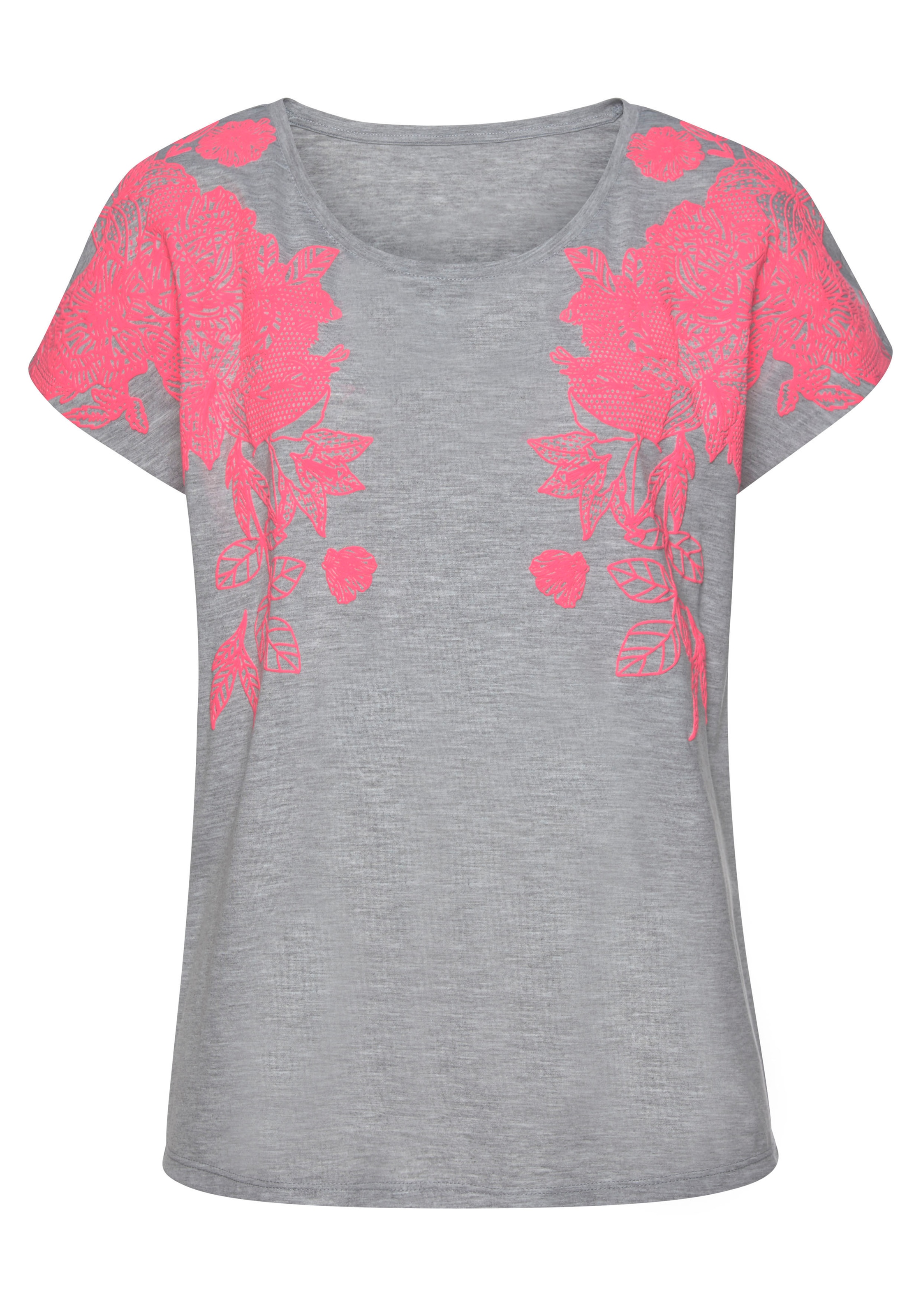 Vivance T-Shirt, mit Neonprint, Kurzarmshirt, lockere Passform