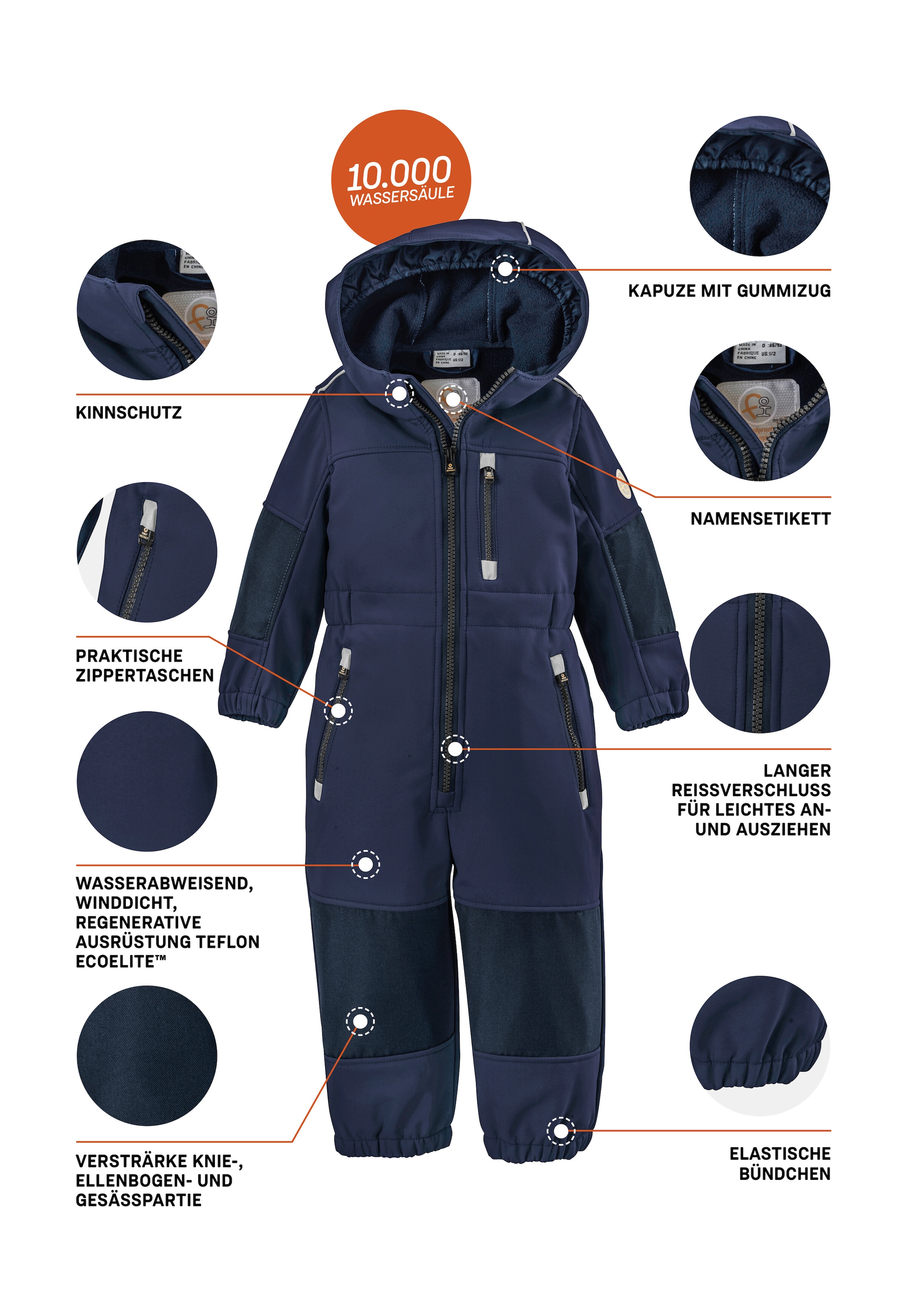 first instinct by killtec Overall »FIOW 35 MNS ONPC« Softshellanzug mit Fleece Innen, wasserabweisend, winddicht