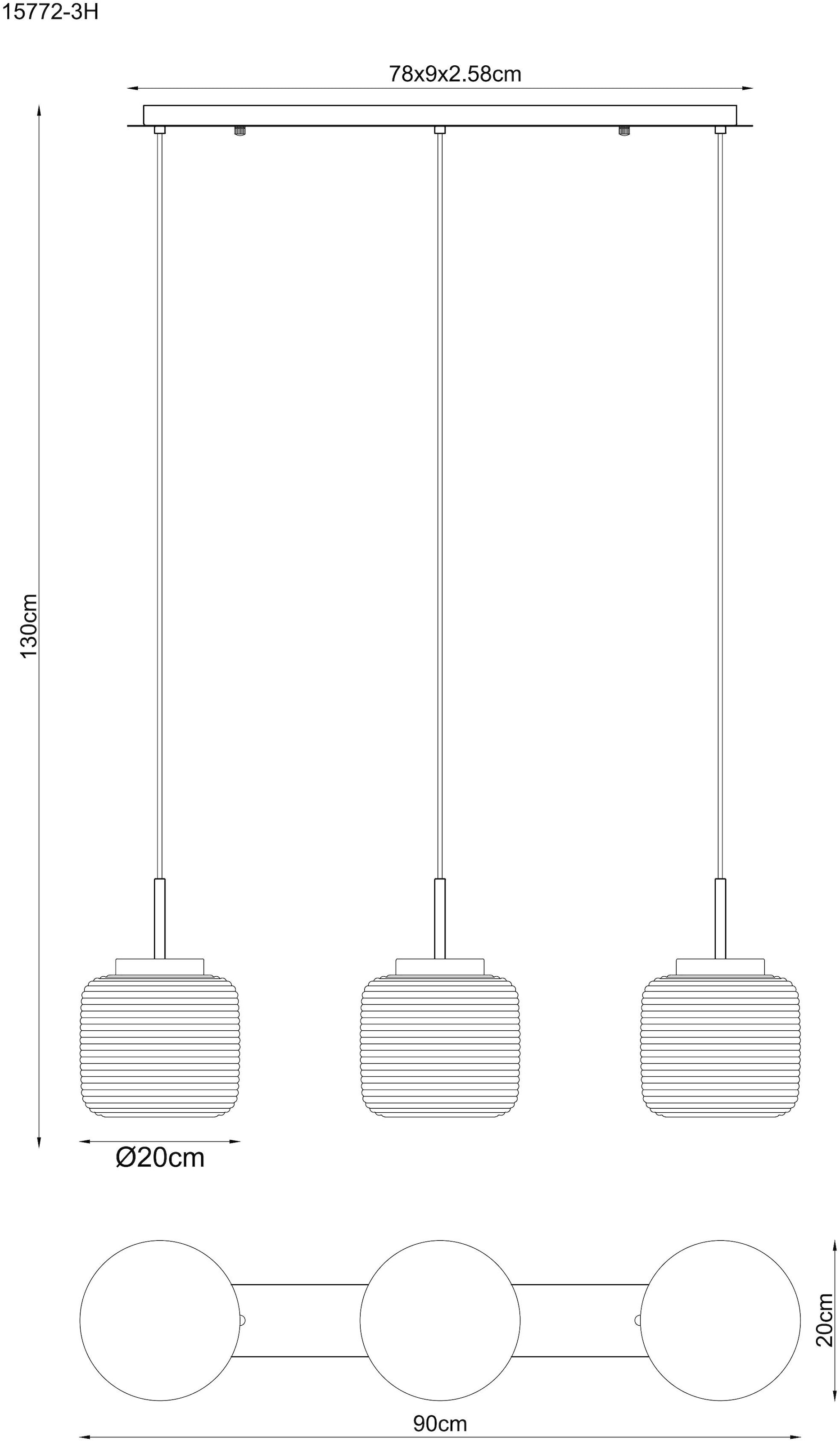 GLOBO LIGHTING Hängeleuchte »KLADORA« E27 1 Stk. Hängelampe Esszimmer-Leuchte Esstischleuchte Wohnzimmer