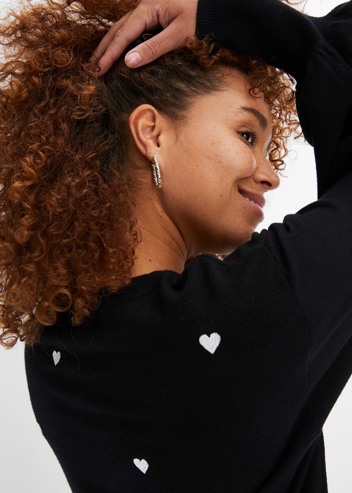 Thumbnail - bonprix Strickpullover "Feinstrickpullover aus Viskose-Mix" aus Viskose-Mix, mit Stehkragen, mit Stickerei, bequeme Pass...