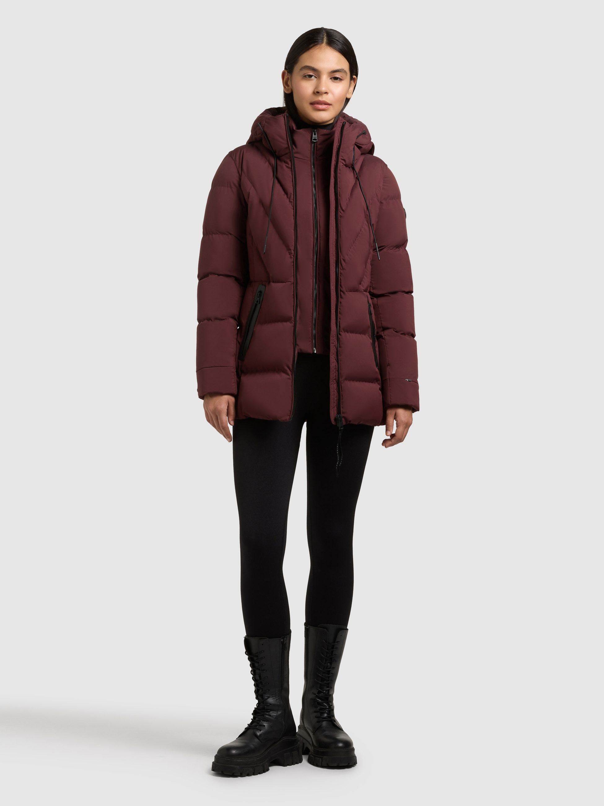 khujo Steppjacke "RABB 2IN1 (EINSATZ HERAUSNEHMBAR)" mit Kapuze günstig online kaufen