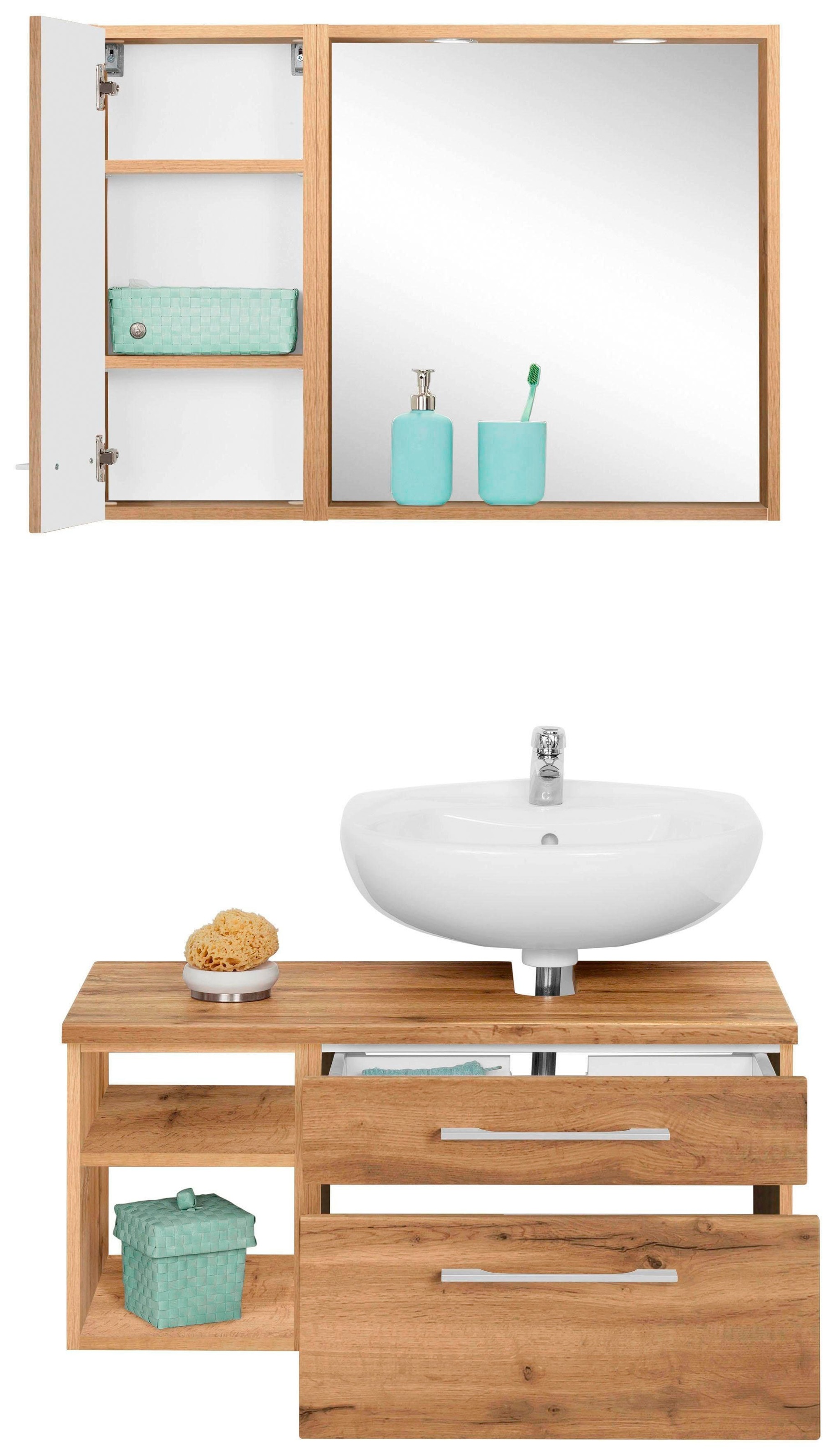 welltime Badmöbel-Set "Davos" 3 Stk. tlg. günstig online kaufen