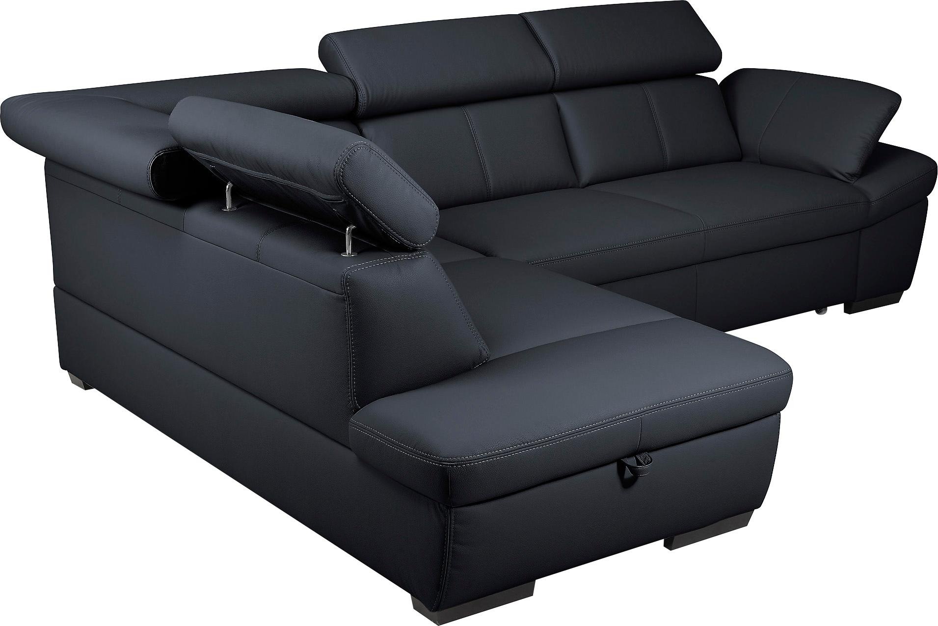 exxpo - sofa fashion Ecksofa »Salerno, klassisch modernes Funktionssofa, hoher Sitzkomfort, L-Form«, inkl. Kopf- und Armteilverstellung, wahlweise mit Bettfunktion