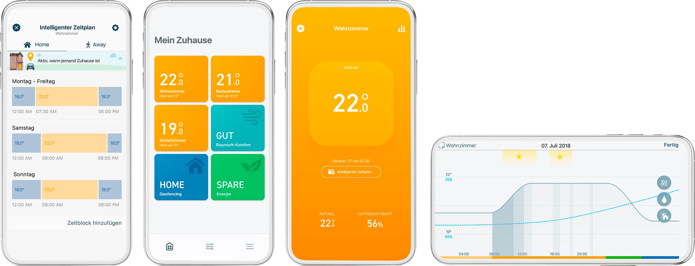 Tado Heizkörperthermostat »Smartes Heizkörper-Thermostat - Quattro Pack, zur Einzelraumsteuerung«