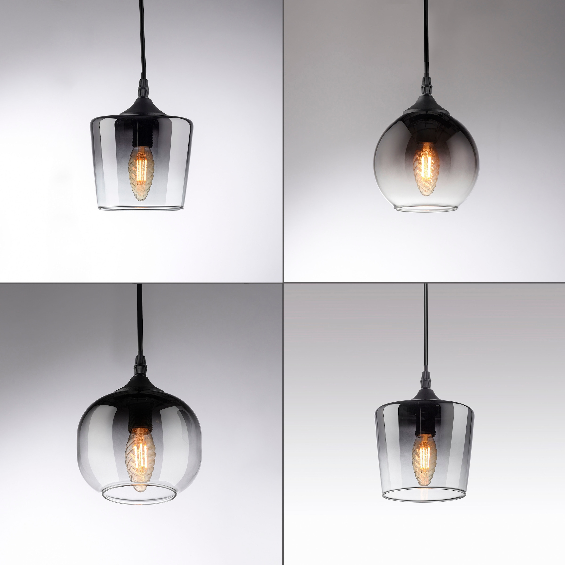 JUST LIGHT Pendelleuchte »GREEN ZEA«, 8 flammig, Leuchtmittel E14 | ohne Leuchtmittel