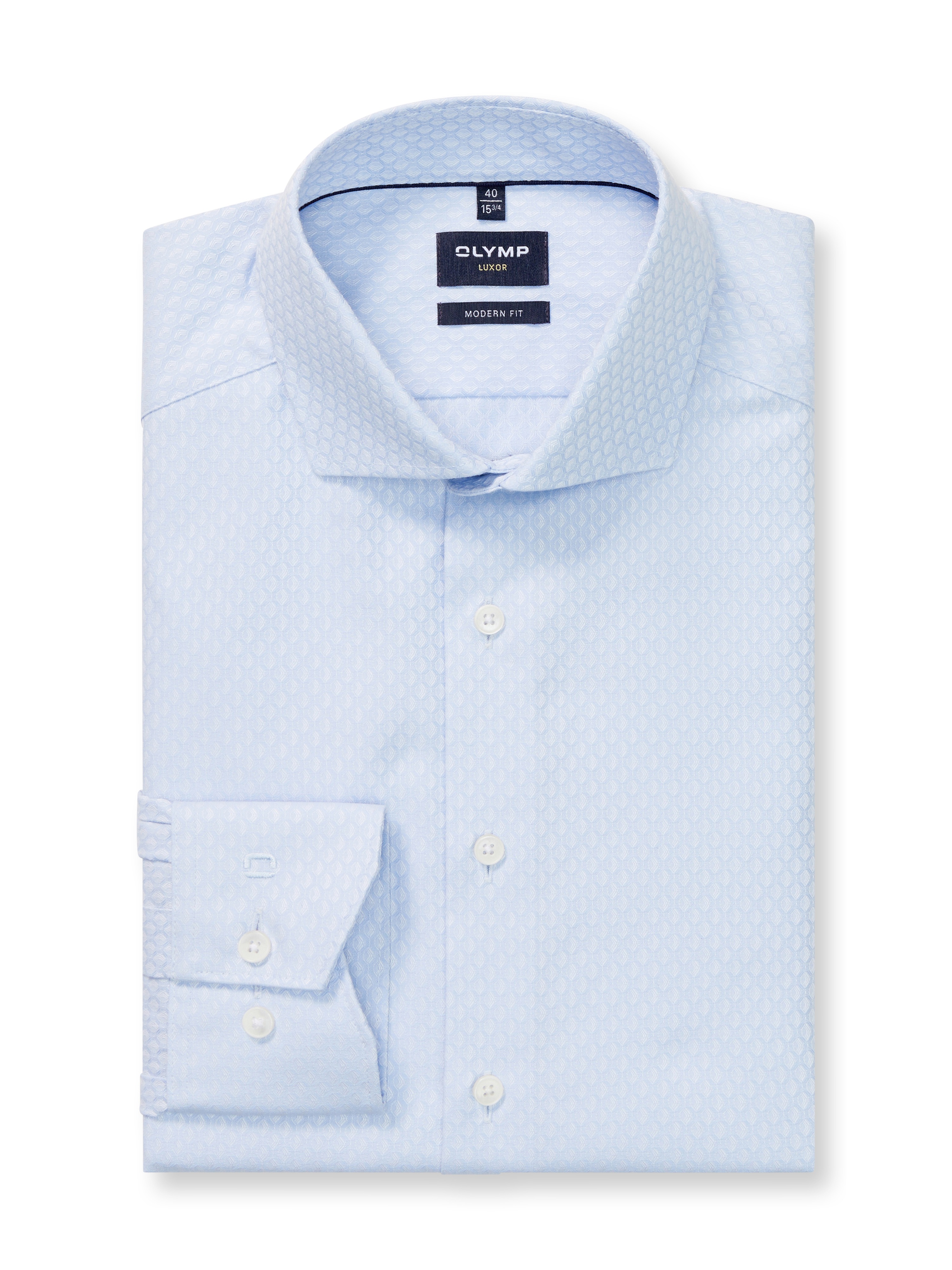 Thumbnail - OLYMP Langarmhemd "Luxor modern fit" feine Struktur, Businesshemd. Royal-Kentkragen, modern fit