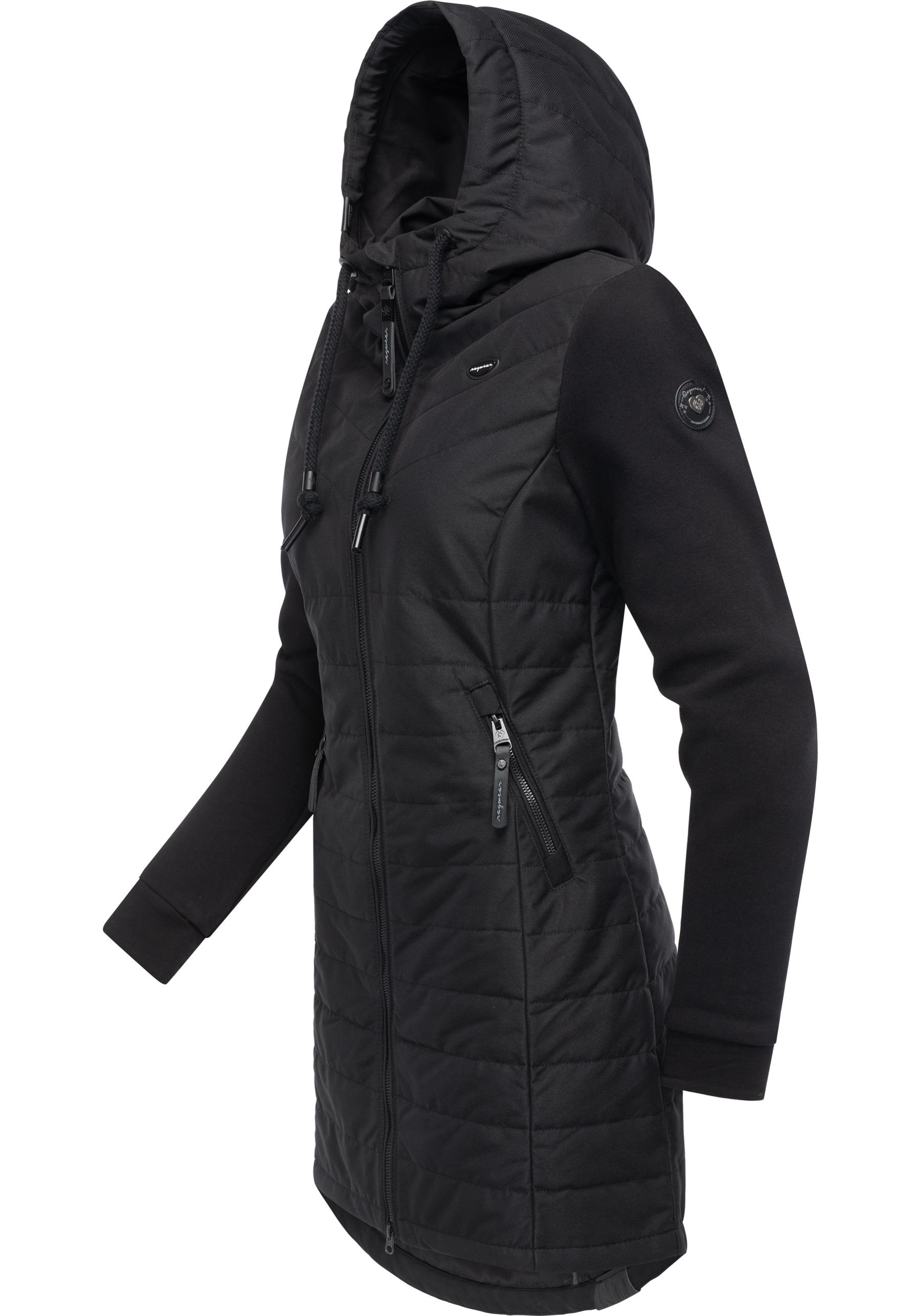 Ragwear Steppmantel "Lucinda Long", Mantel aus modernem Materialmix mit Kap günstig online kaufen
