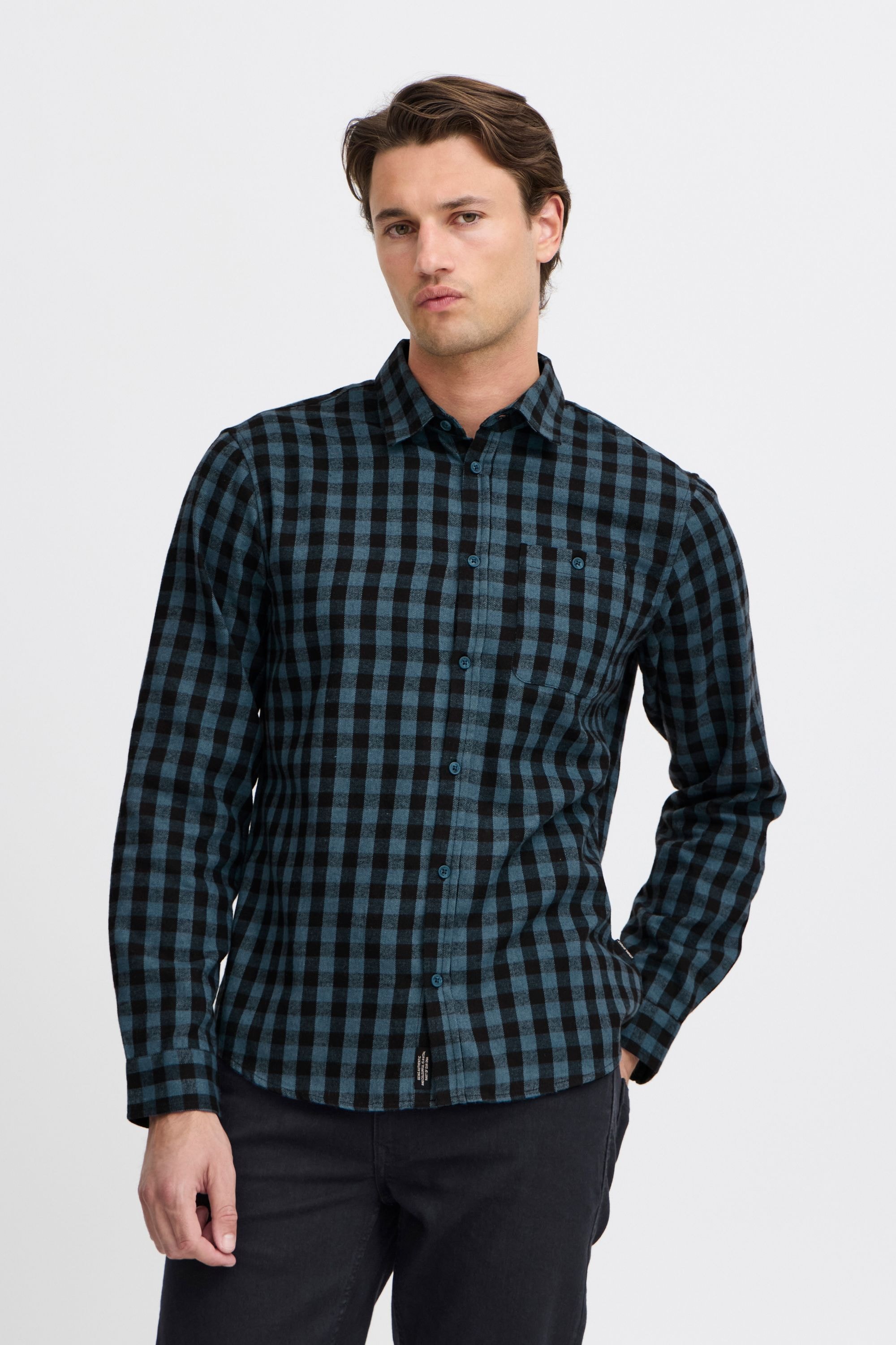 Blend Langarmhemd "BHShirt" Lässiges kariertes Langarmhemd mit Brusttasche günstig online kaufen