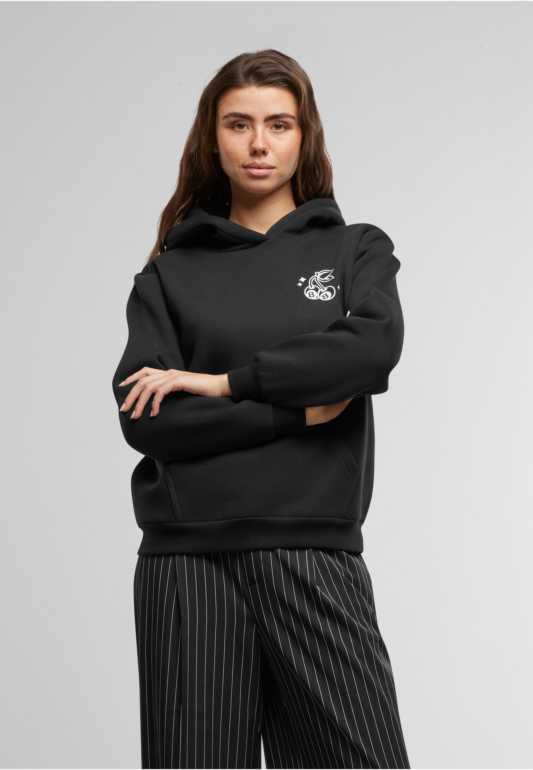 Miss Tee Kapuzenpullover »Miss Tee Lucky Cherry Ladies Fluffy Hoody«, (1 tlg.)
