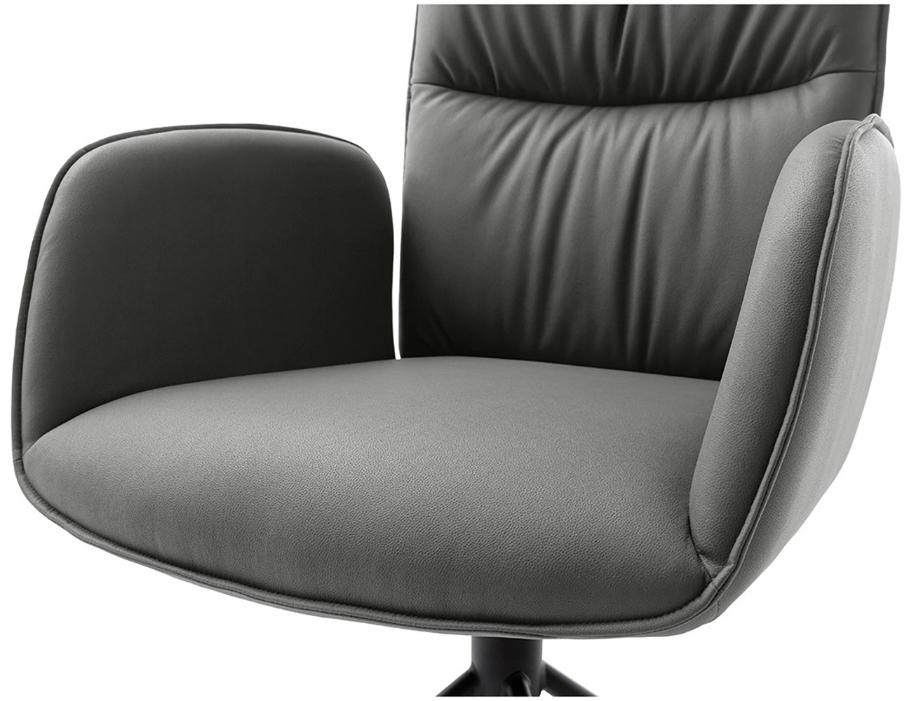 MCA furniture 4-Fußstuhl »MARIN Esszimmerstuhl (2er Set) - Stuhl«, (Set), 2 St., Microfaser, 360° drehbar, Metall schwarz, beweglichen Rücken, belastbar 120 kg