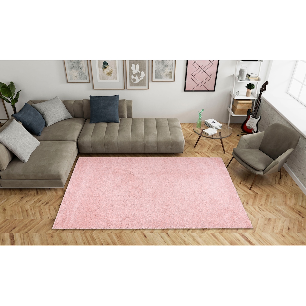 Bruno Banani Hochflor-Teppich »Shaggy Soft«, rechteckig