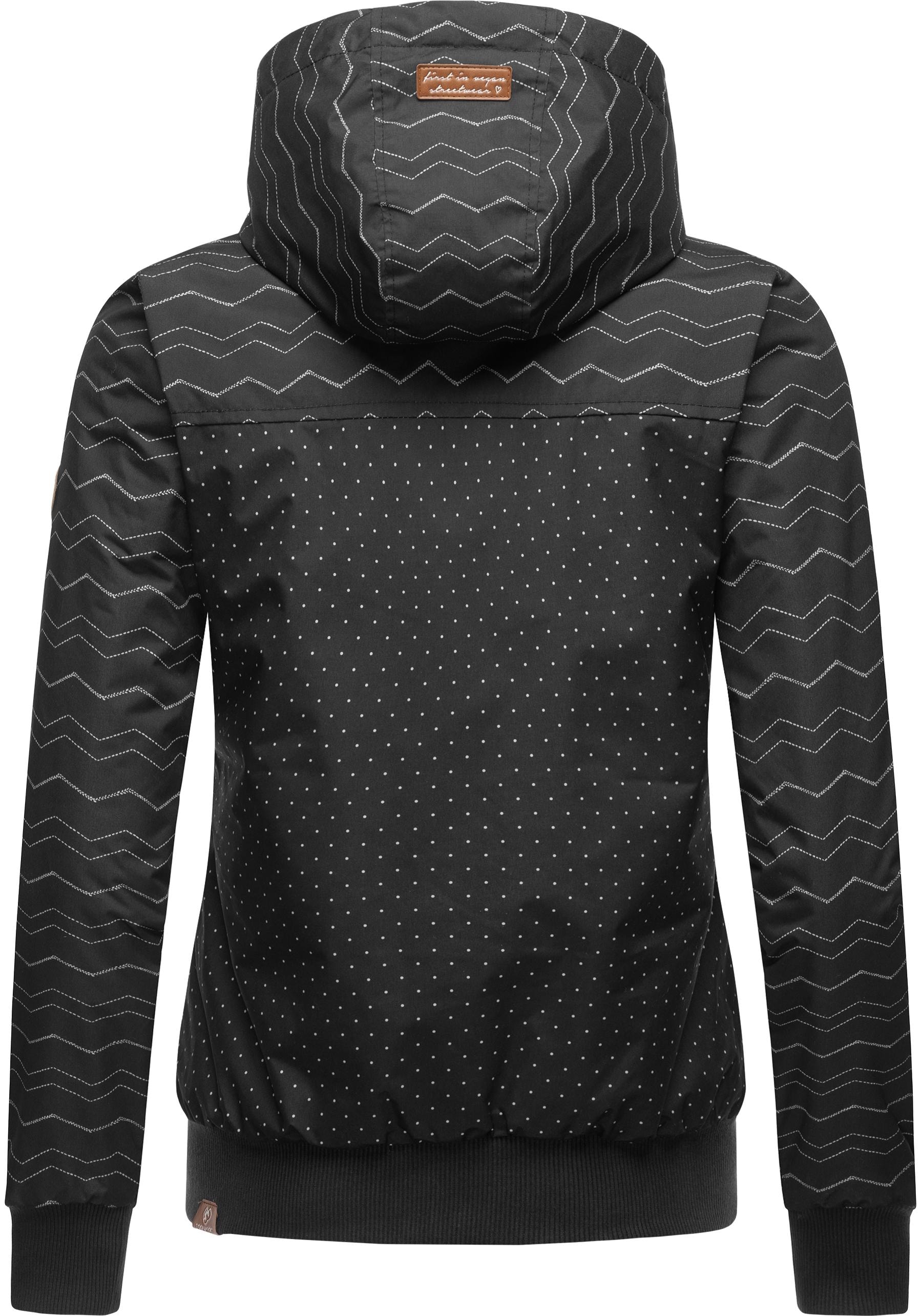 Ragwear Winterjacke »Nuggie Zig Zag Intl.«, mit Kapuze, stylische Damen Freizeitjacke mit Muster