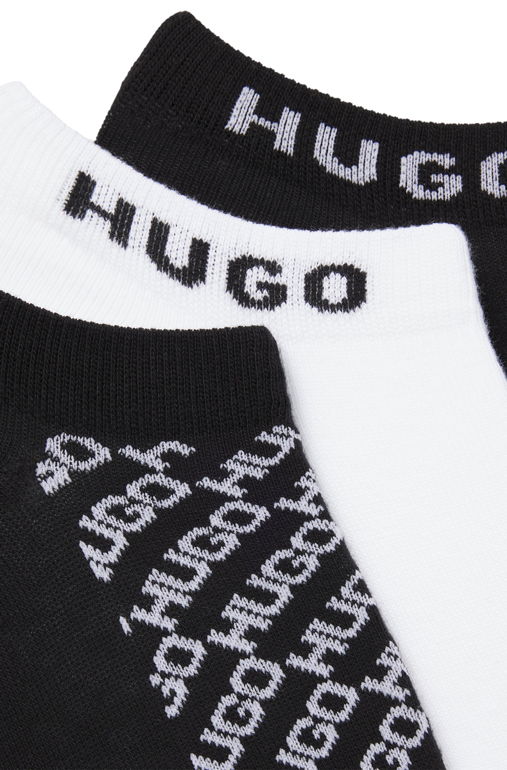 HUGO Underwear Sneakersocken »3P AS SLANTMONO CC W«, (3 Paar), mit Logo Details