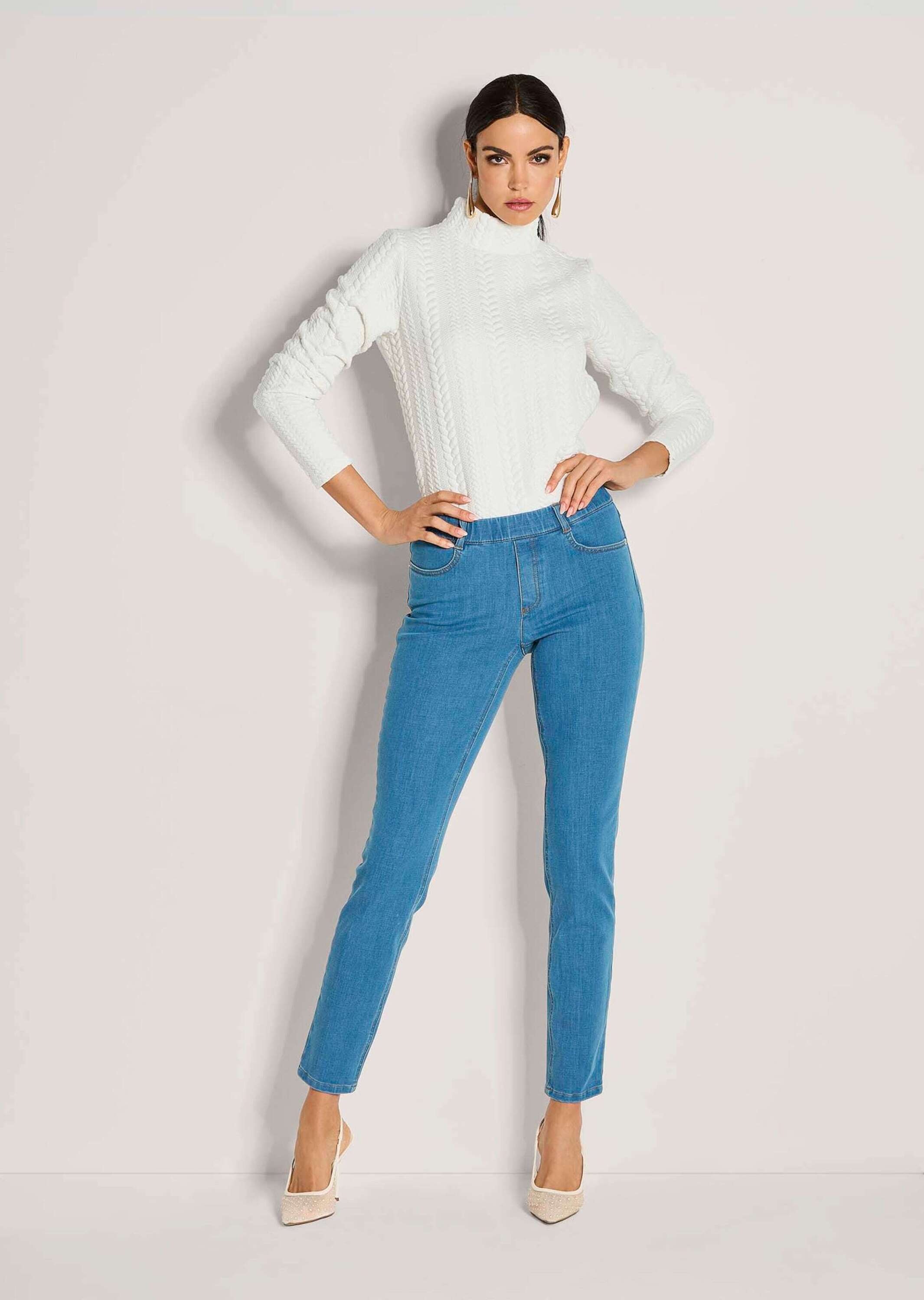 MADELEINE Regular-fit-Jeans "Jeggings Denim-Leggings mit Schlupfbund" günstig online kaufen