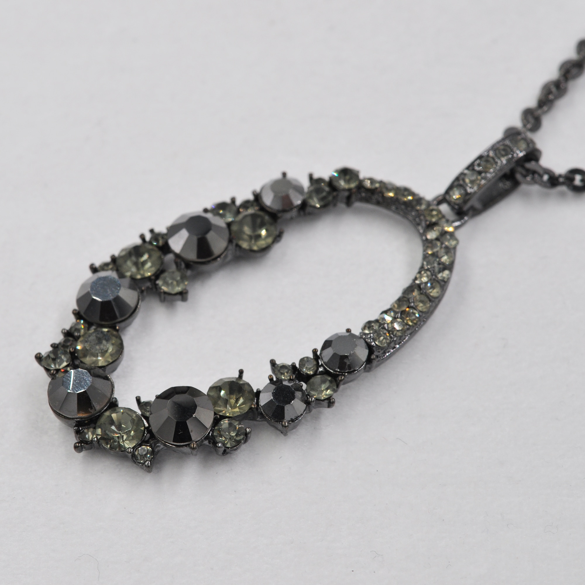Steuer Kette mit Anhänger »Anhänger oval an Kette anthrazit«