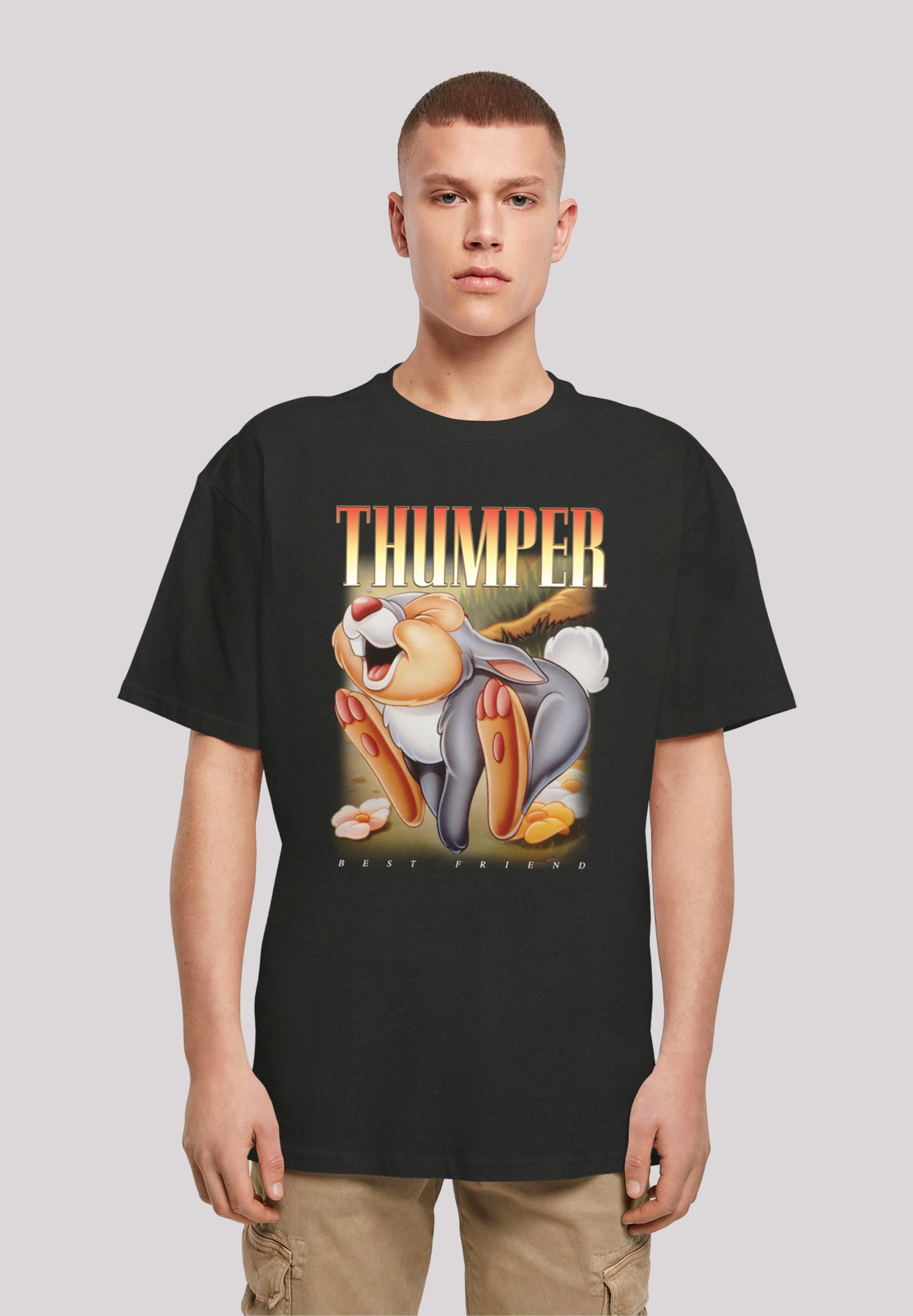 F4NT4STIC Kurzarmshirt »F4NT4STIC Herren Bambi Thumper Montage with Heavy Oversize Tee«, (1 tlg.)