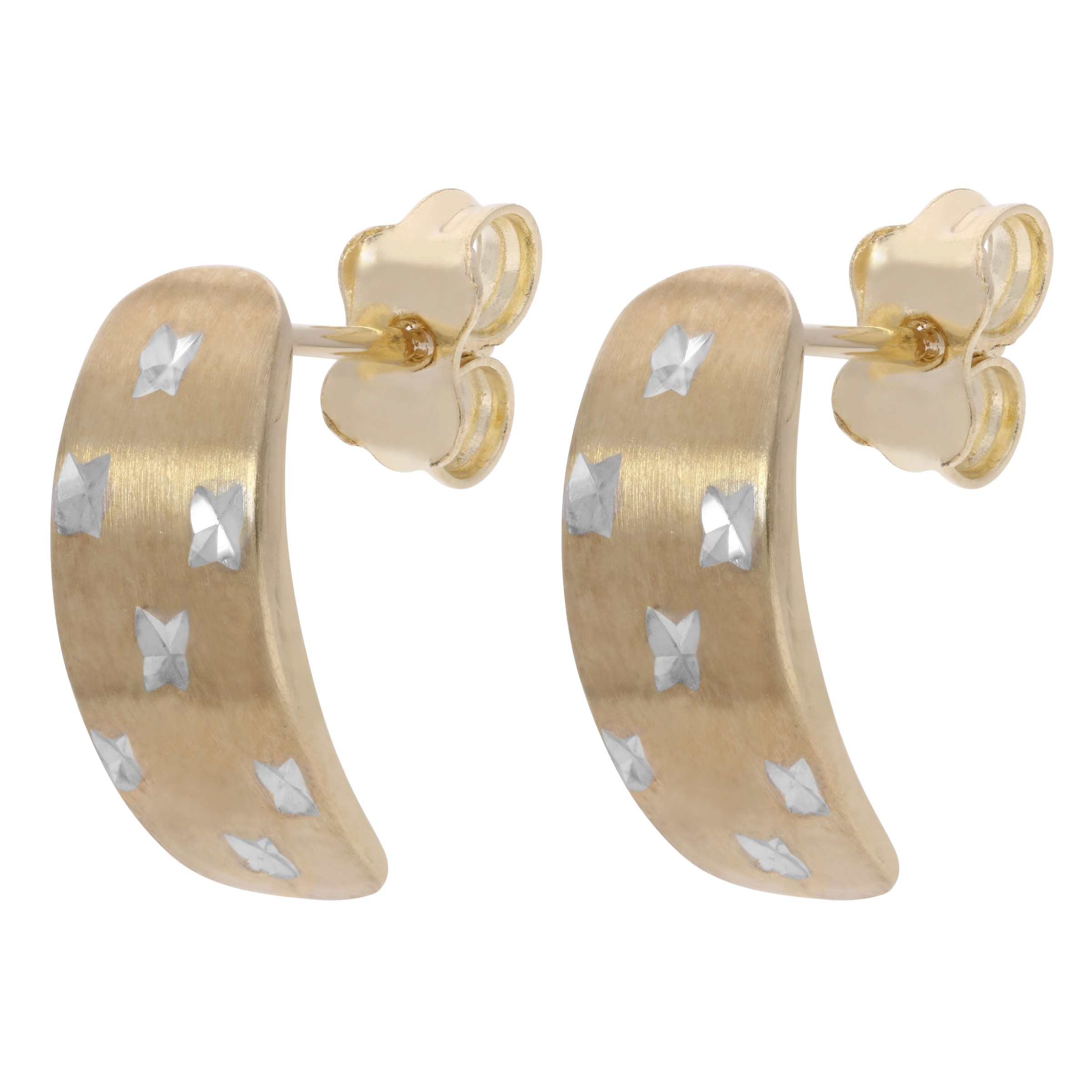 Vivance Paar Ohrstecker »bicolor«, rhodiniert und diamantiert