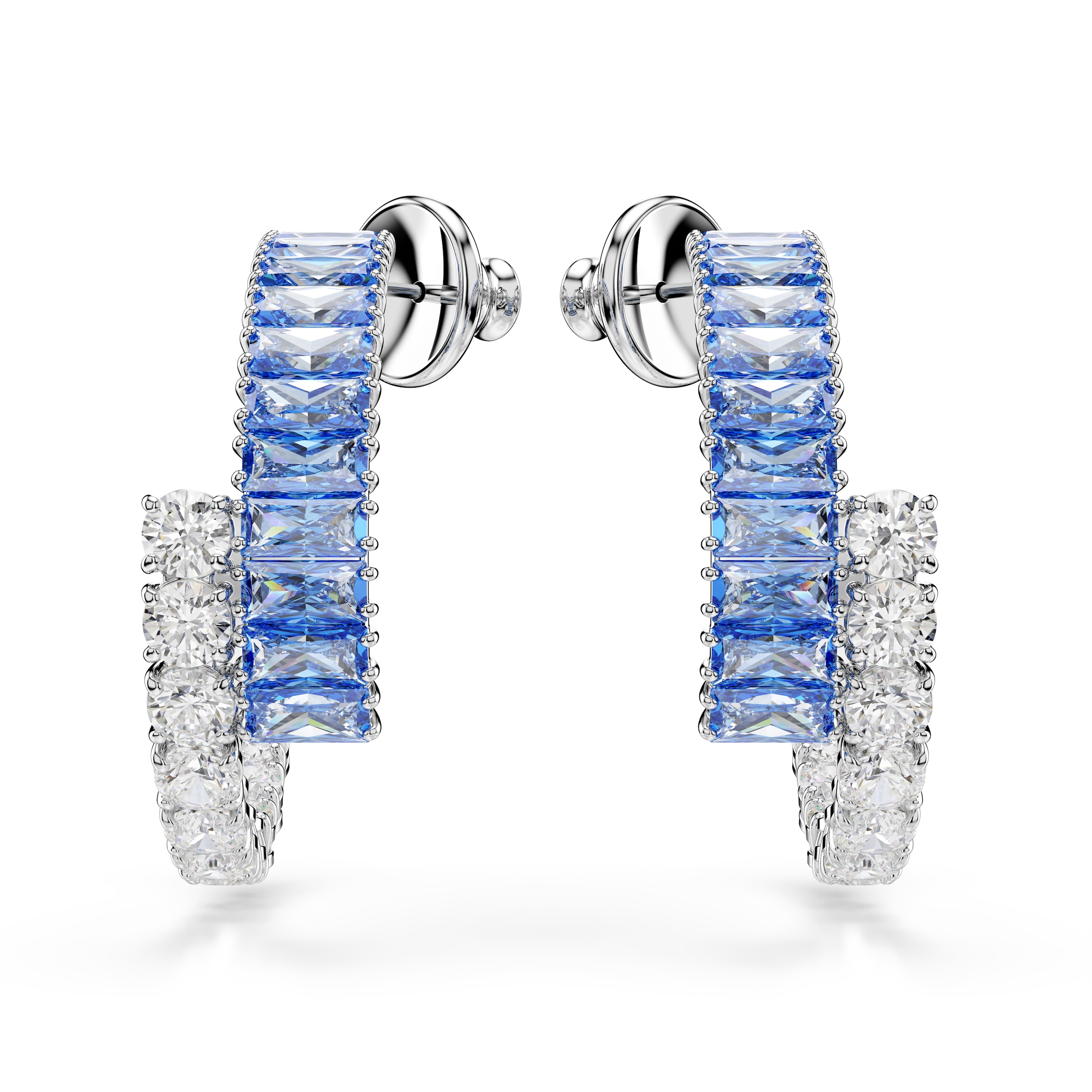Swarovski Paar Creolen »Schmuck Geschenk Matrix Ohrringe«, mit Swarovski® Kristall, Swarovski® Zirkonia (synth.)