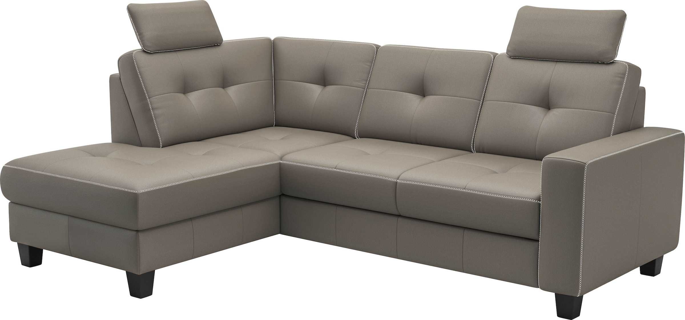 Places of Style Ecksofa »Varese«, wahlweise mit Bettfunktion und Bettkasten
