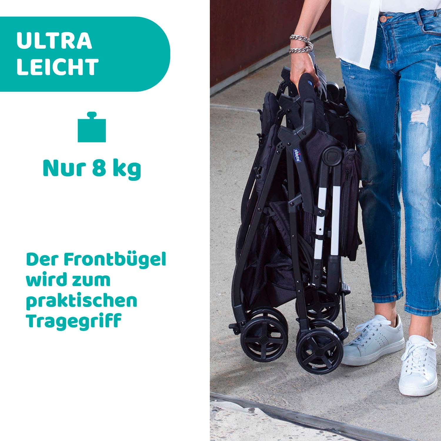 Chicco Zwillingsbuggy »OHlalà Twin, Black Night«, 15 kg, Zwillingskinderwagen