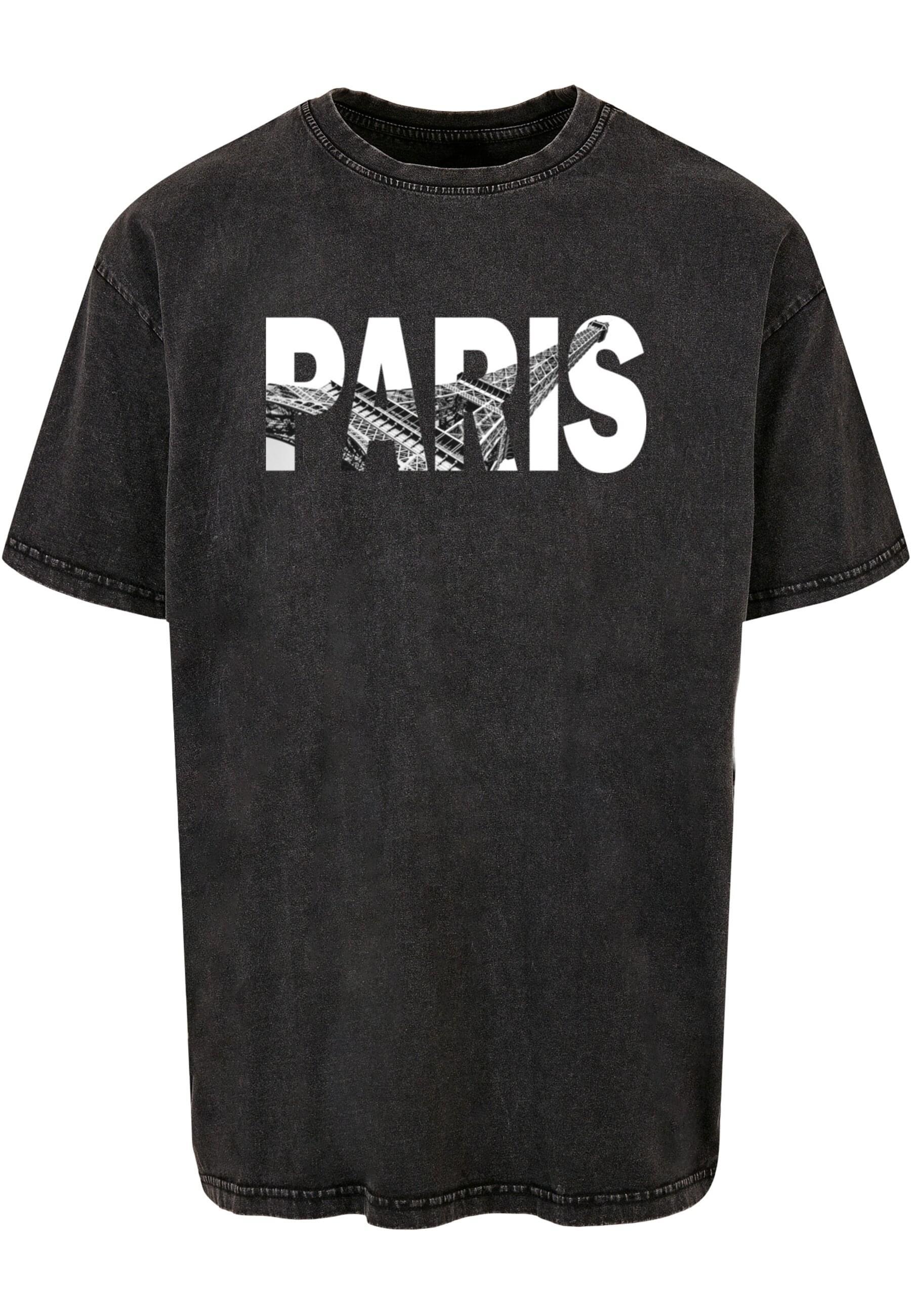 Merchcode T-Shirt "Merchcode Herren Paris Eiffel Tower Acid Washed Oversize günstig online kaufen