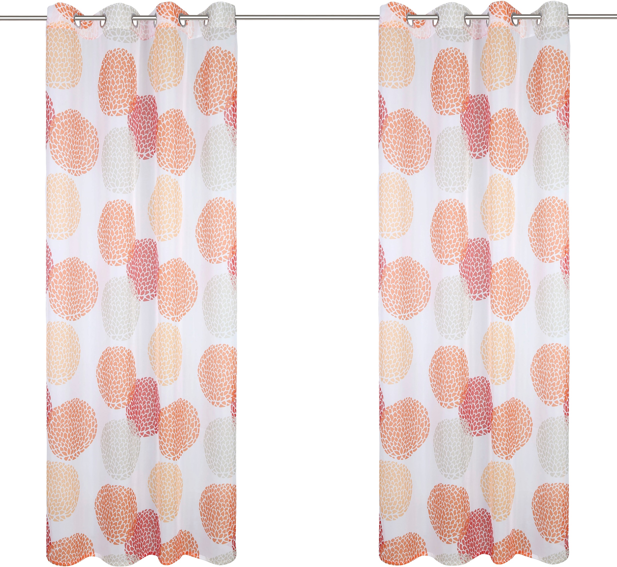 OTTO home Gardine "BELEM" Ösen 1 Stk. tlg. 1 Schal, Polyester, Kreise günstig online kaufen