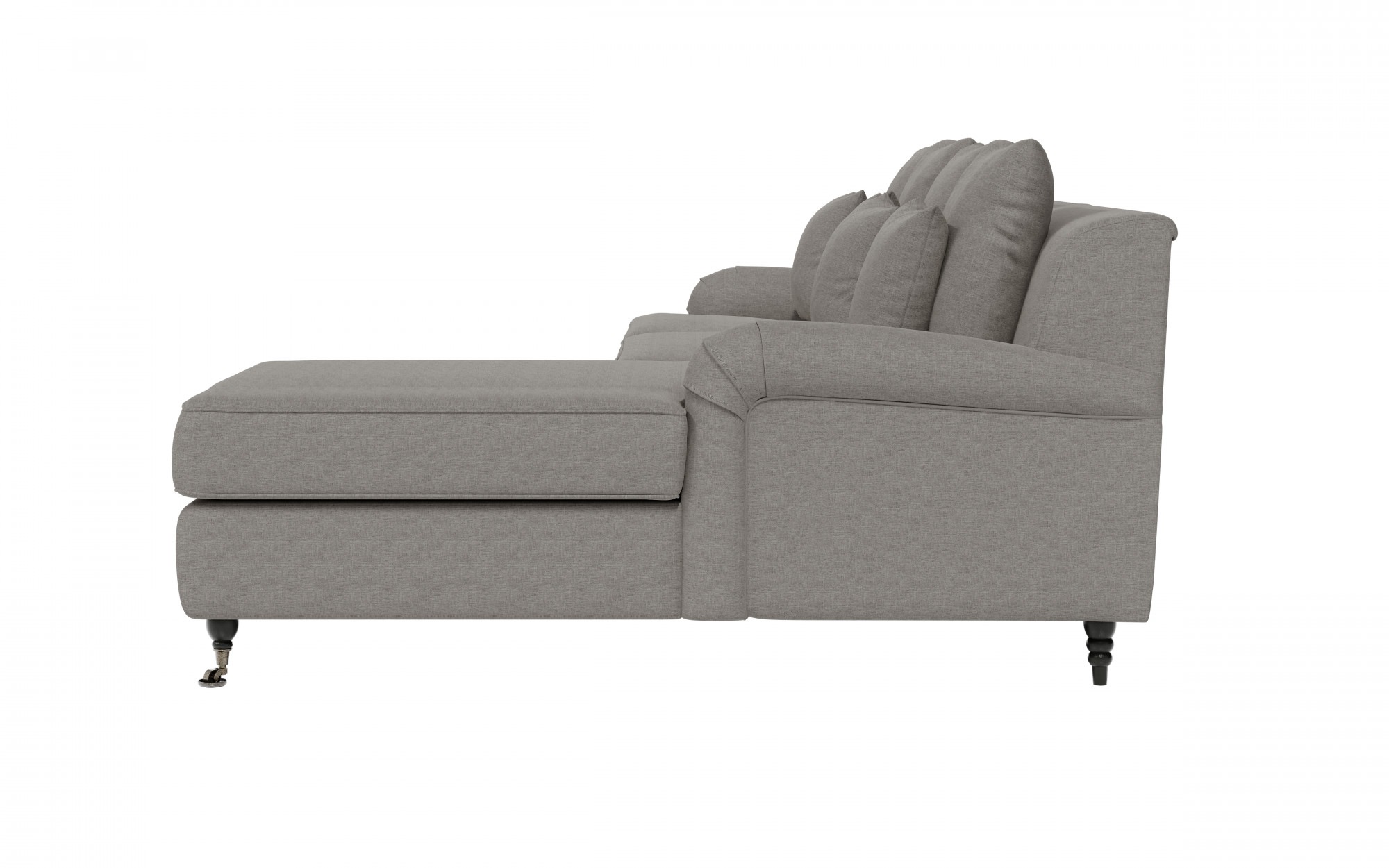 Guido Maria Kretschmer Home&Living Ecksofa »NORIN L-Form«, zwei Fußarten: vorne - Rollen, hinten - Holzfüße