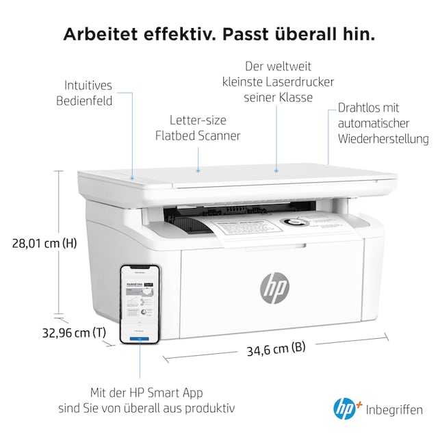 HP Multifunktionsdrucker »LaserJet MFP M140we Drucker«, HP+ Instant Ink  kompatibel | BAUR