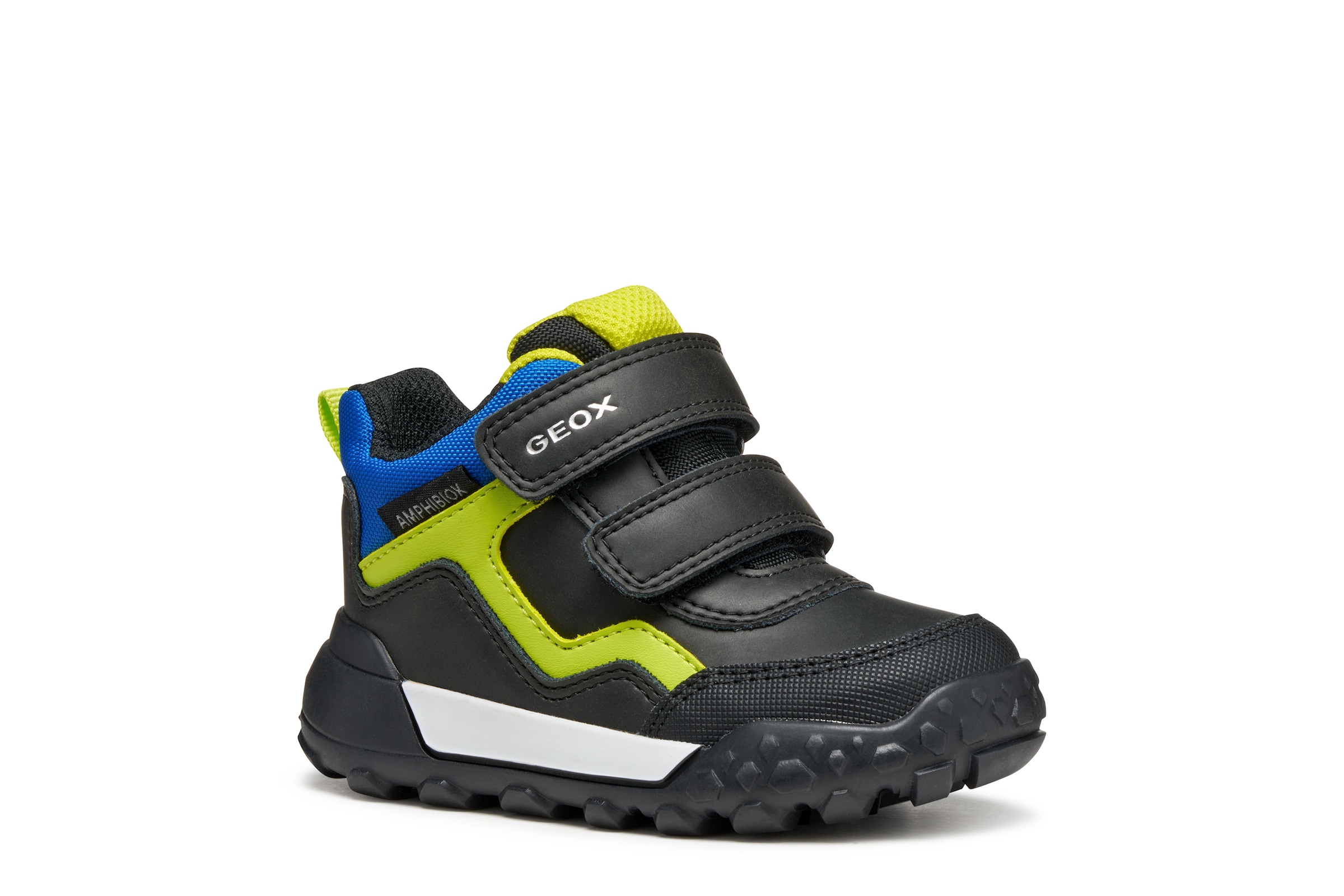 GEOX Trekkyup Abx Bébé Noir/vert Fluo 22