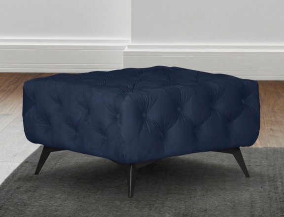 Home affaire Polsterhocker "Amaury" Chesterfield-Optik, Breite 80cm, Fußfar günstig online kaufen