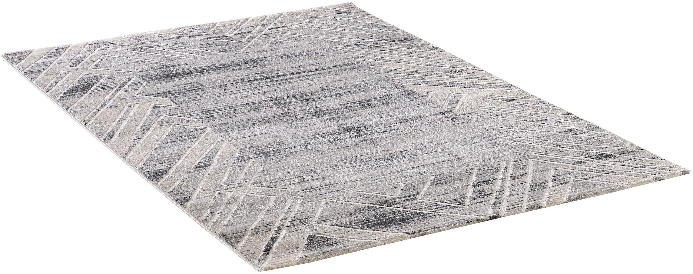 Teppich SANAT "Harmony 3209" Gr. 3, grau (hellgrau), B:120cm H:12mm L:160cm, Kunstfaser, Teppiche, Teppich, Wohnzimmer, Kurzflor, modern, Schlafzimmer 2