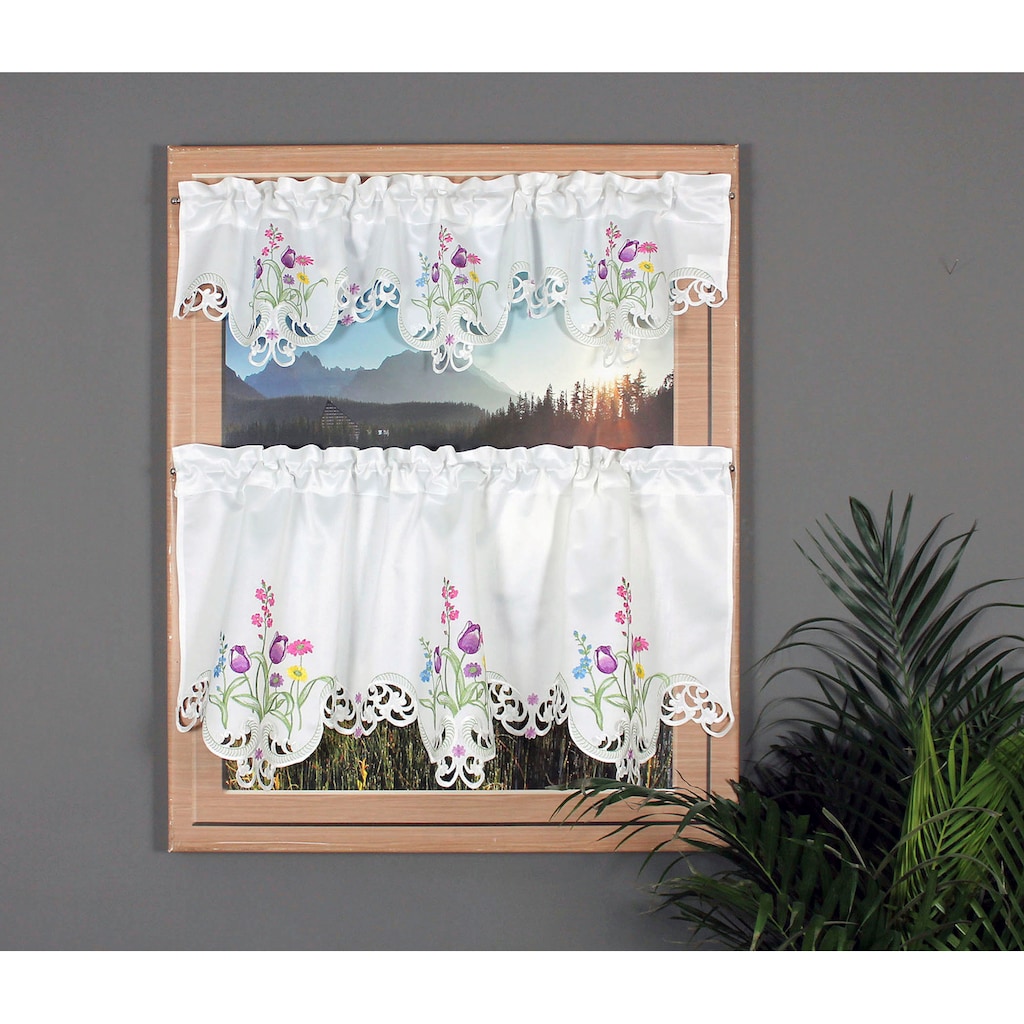 HOSSNER - ART OF HOME DECO Querbehang »Blumensee«, (1 St.)