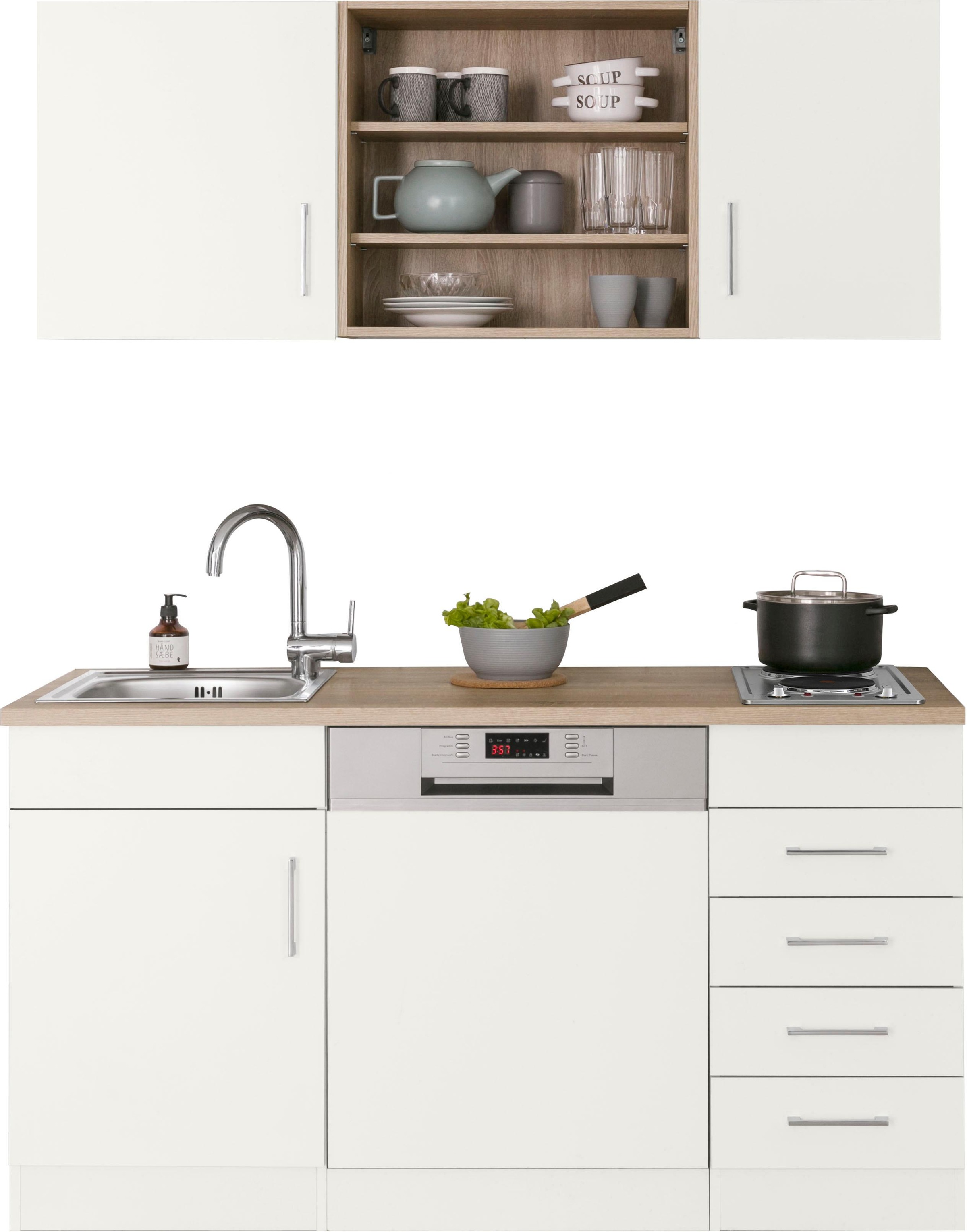 HELD MÖBEL Pantryküche "Mali", Breite 150 cm, mit E-Geräten günstig online kaufen