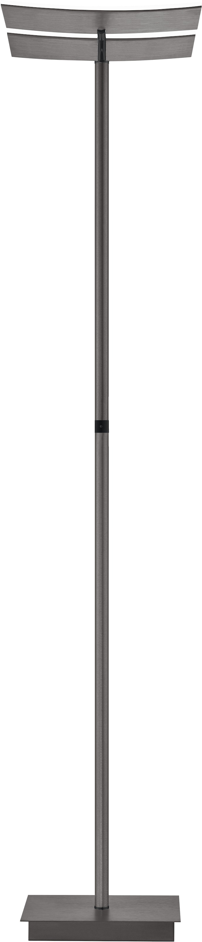 "LED Stehlampe ""ANDY"", grau (bronzefarben eloxiert), 2, H: 185cm, 1 Stk., ohne Lesearm, HELL HÖLLISCH GUTES LICHT, Leuchten, Tastdimmer, CCT, LED
