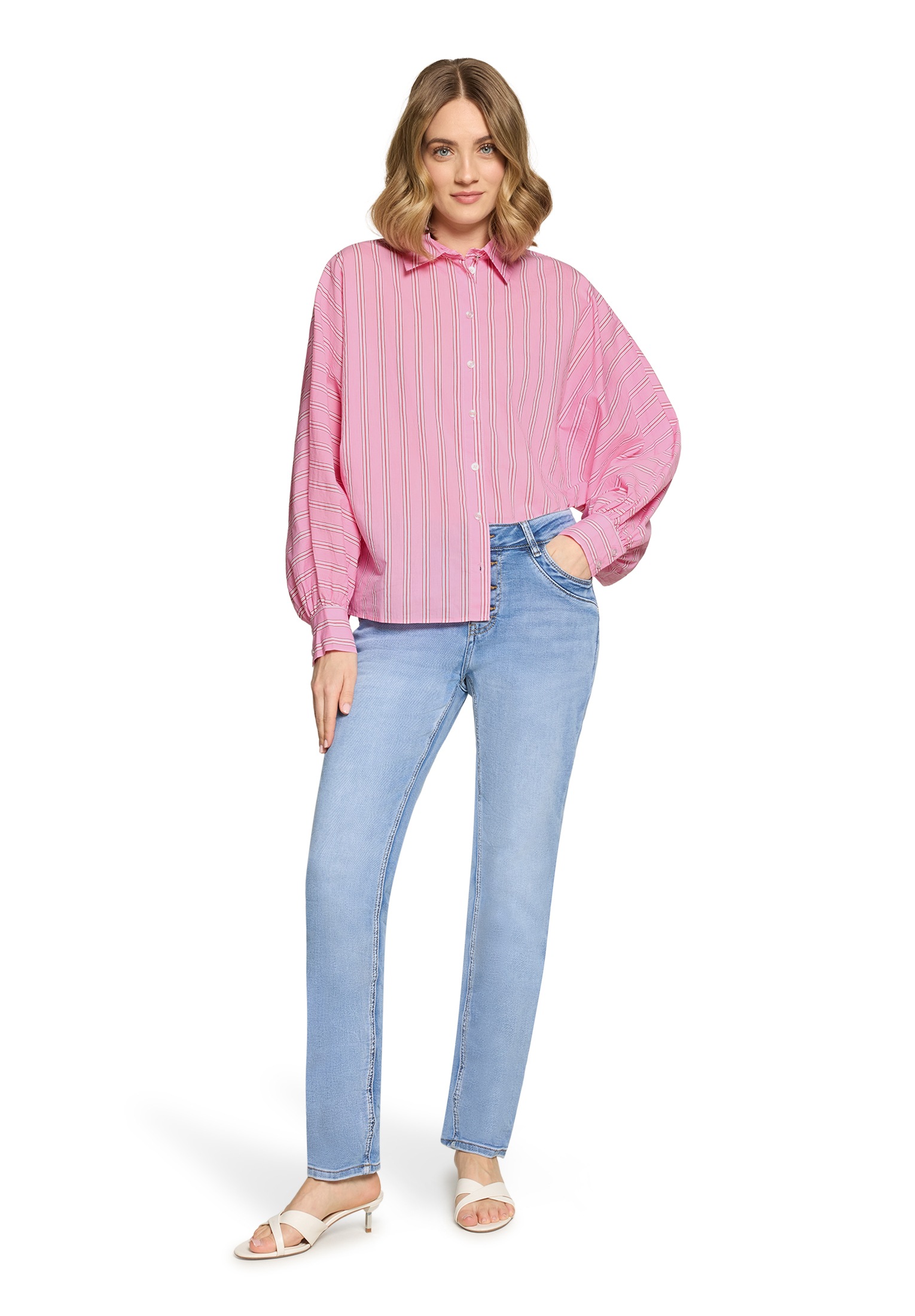 Cartoon Schlupfbluse »Damen mit Streifen«