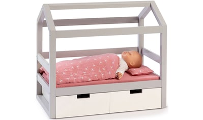 MUSTERKIND® Puppenbett »Puppen-Hausbett Viola, grau/weiß«, aus Holz kaufen