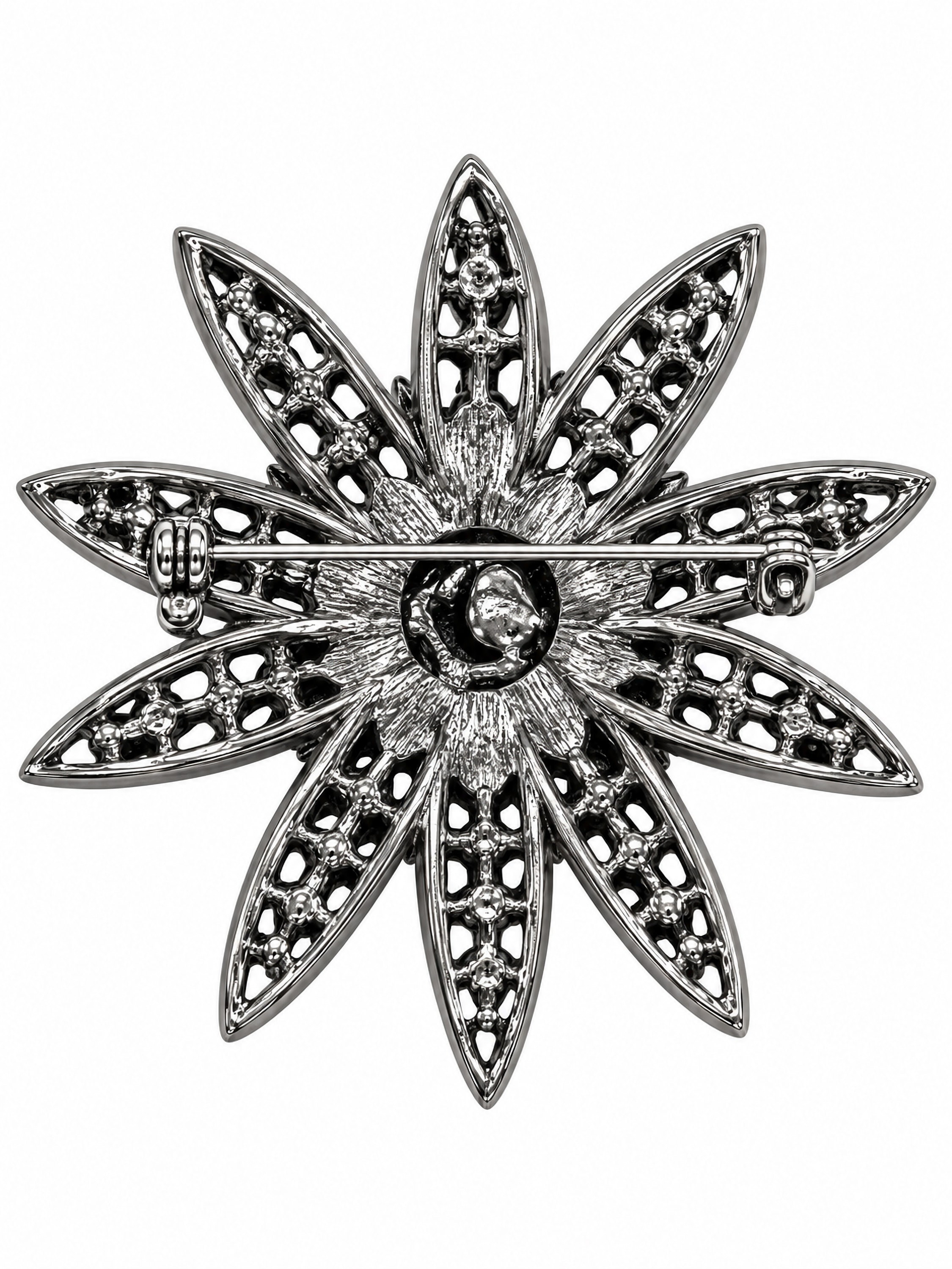 COLLEZIONE ALESSANDRO Brosche »Sternblüte« ()  Sternblüte mit warmen braun-goldfarbenen Glassteinen