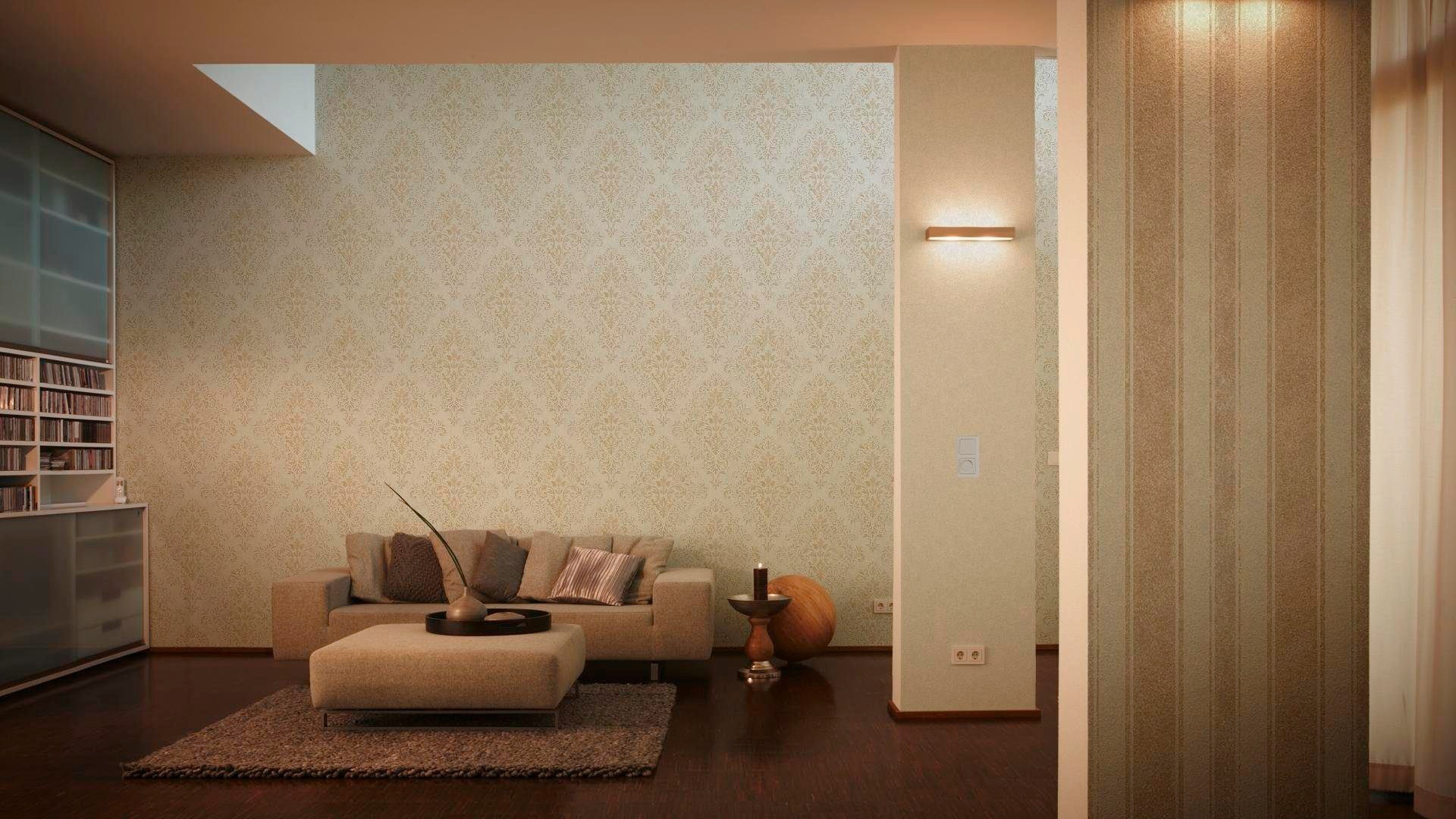 living walls Vliestapete »Tapete mit Ornamenten metallic-matt-glänzend-ornamental-floral-gemustert, Metallic BAUR barock«, kaufen Klassik Tapete 