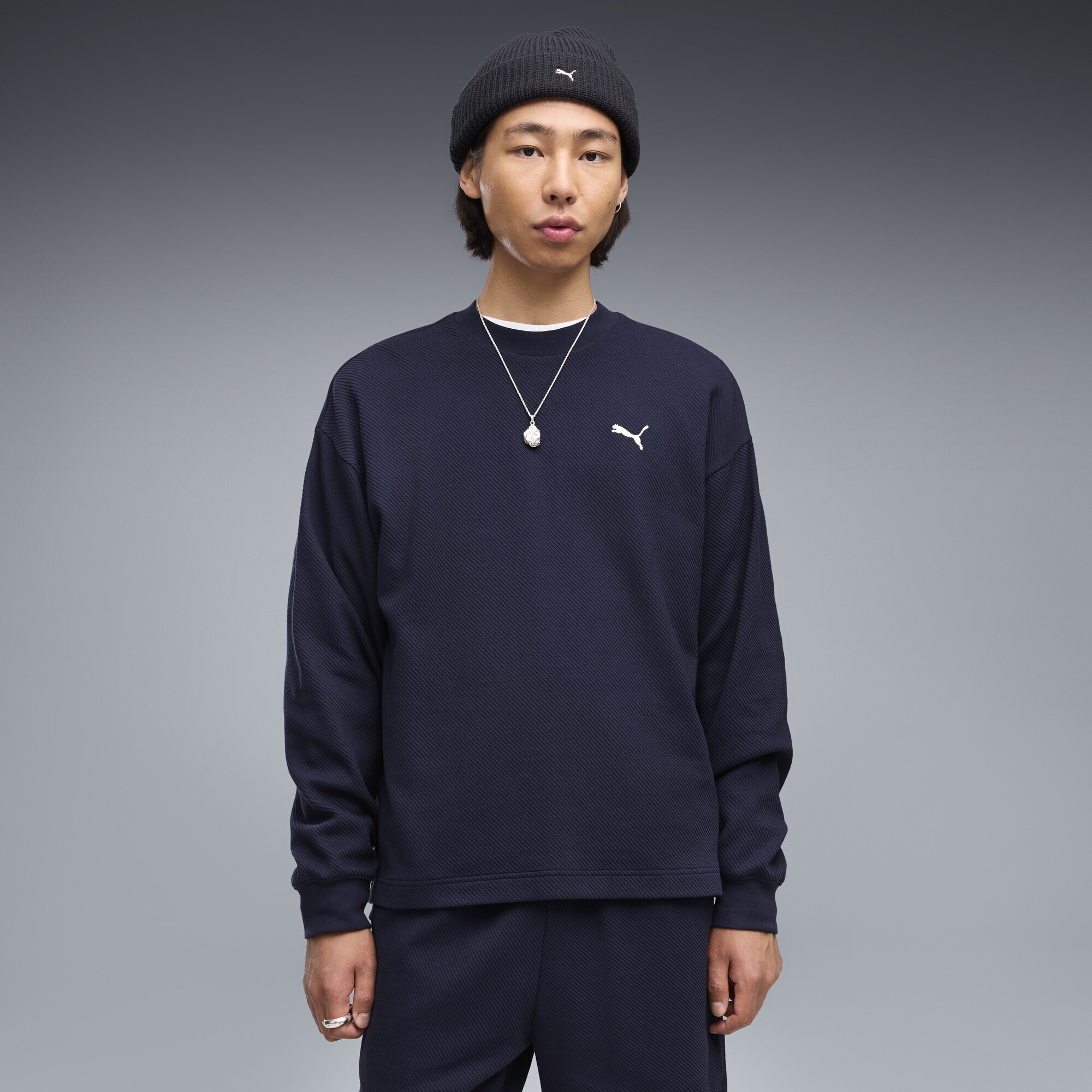 PUMA Sweatshirt »Essentials Elevated Relaxed Material Crew Sweatshirt Herren«
