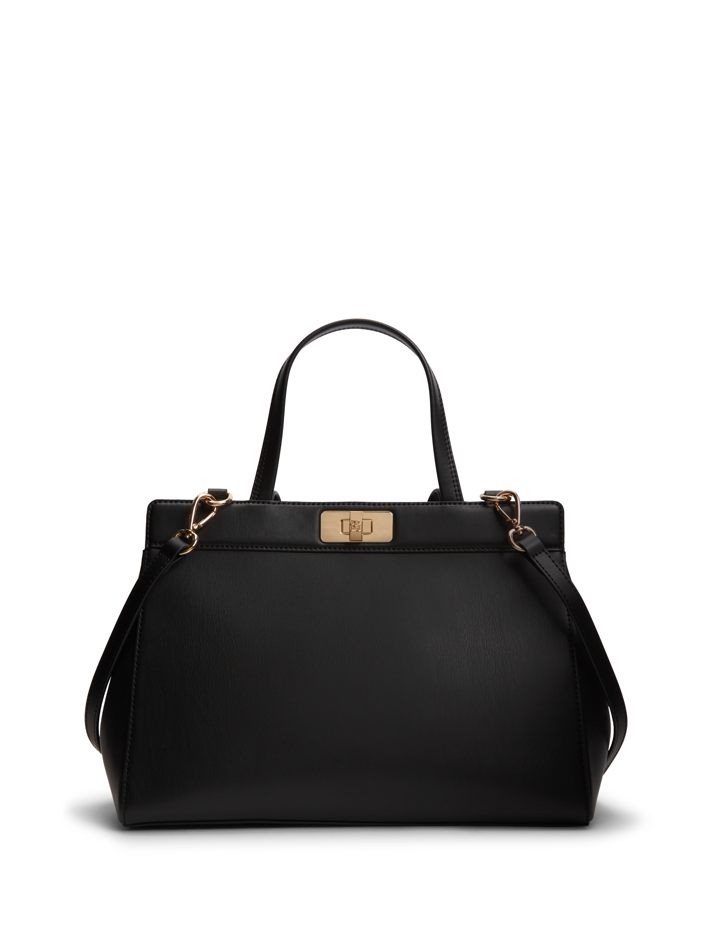 Tommy Hilfiger Henkeltasche "TH MODERN SATCHEL" Damen Tragetasche, Umhängetasche, mit goldfarbenen Details
