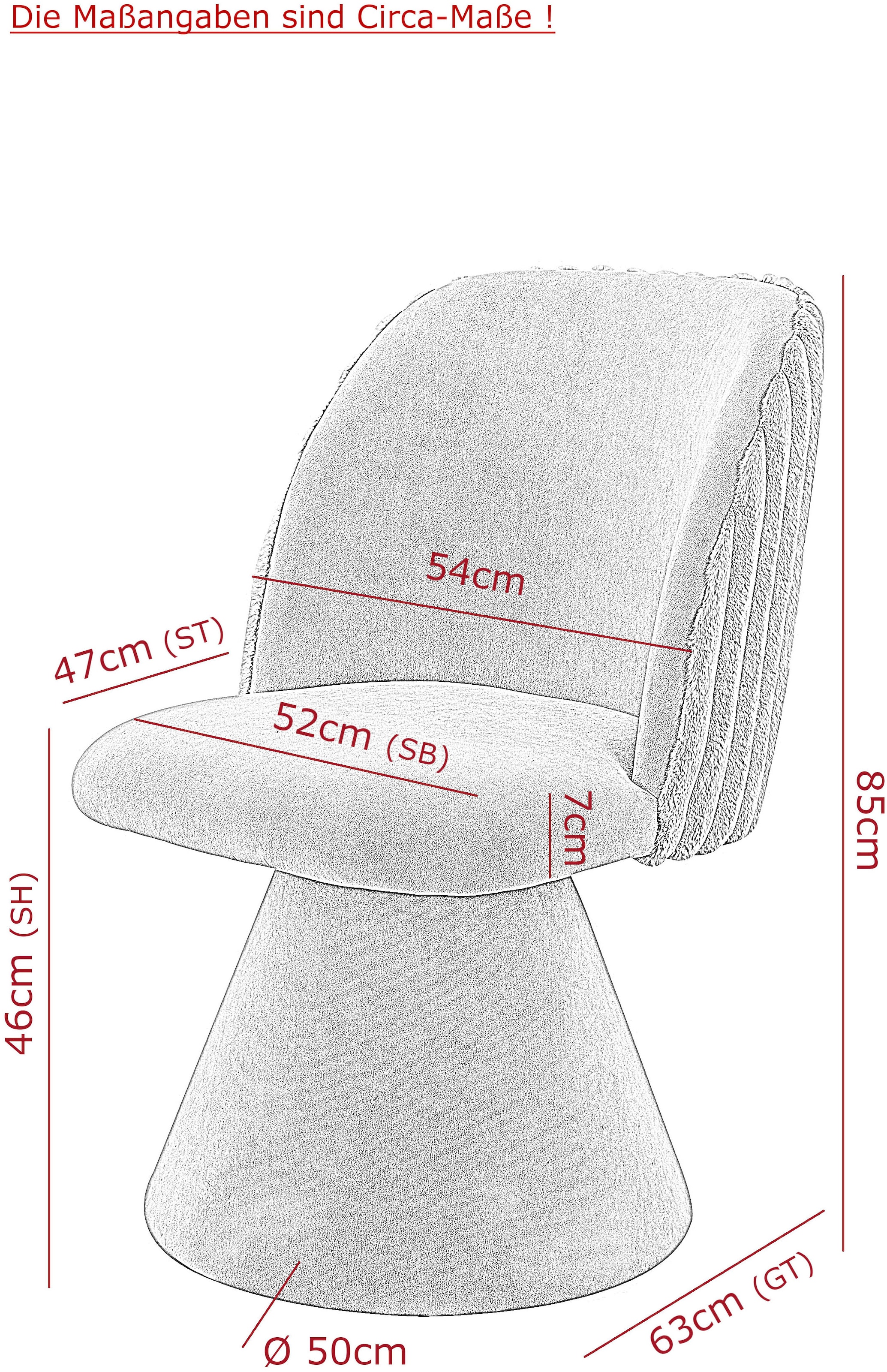 HELA Drehstuhl »BARI« (Set) 2 Stk.360° drehbar, Polsterfuß, Materialkombi, Außen Felloptik Innen Velvet