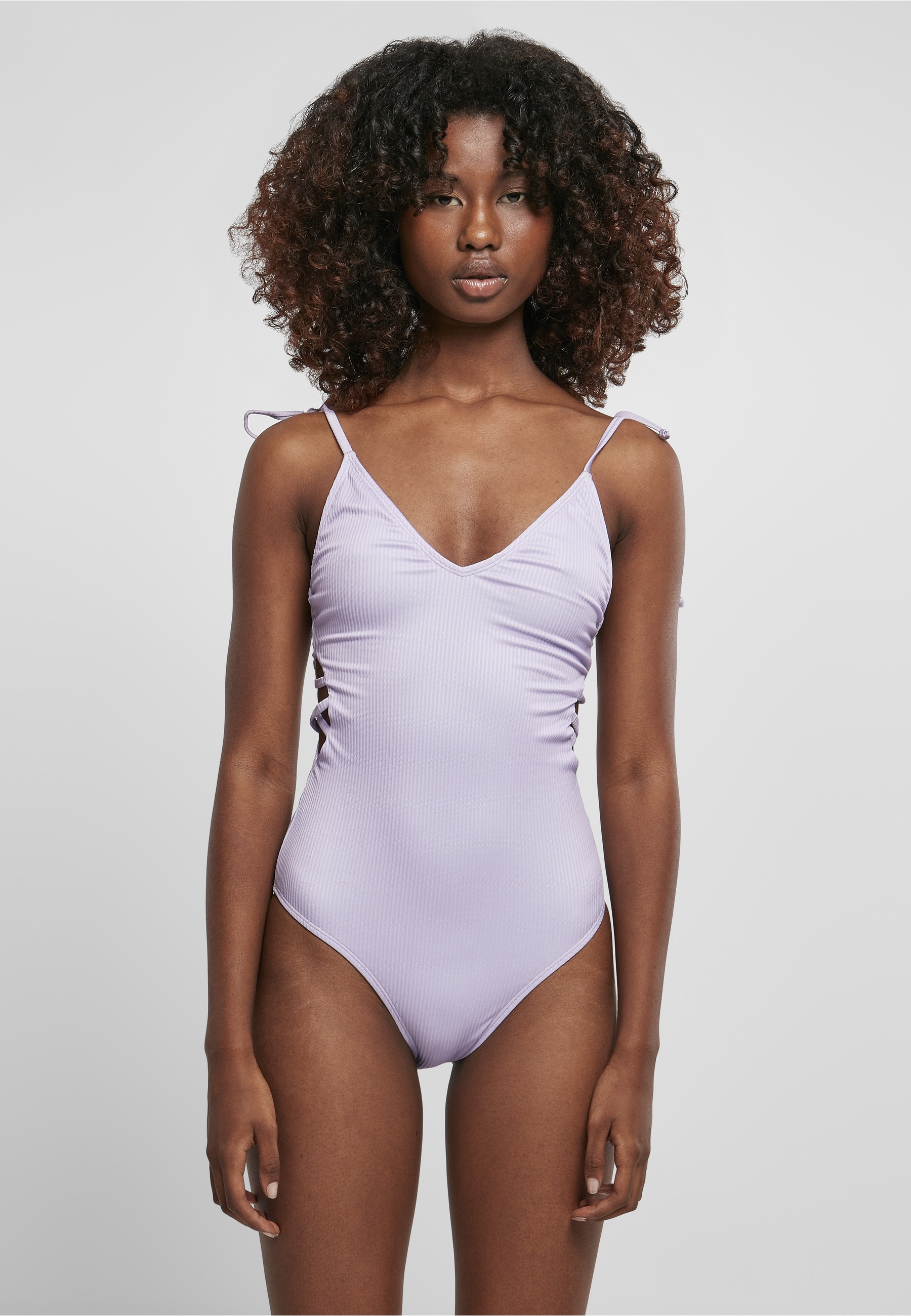 URBAN CLASSICS Monokini »Urban Classics Damen Ladies Rib Swimsuit«