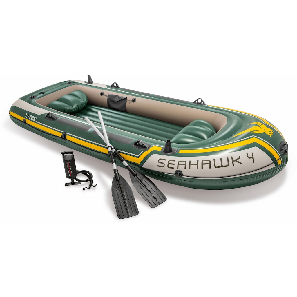 Intex Schlauchboot »Seahawk 4«, (Set, mit 2 Paddeln und Luftpumpe)