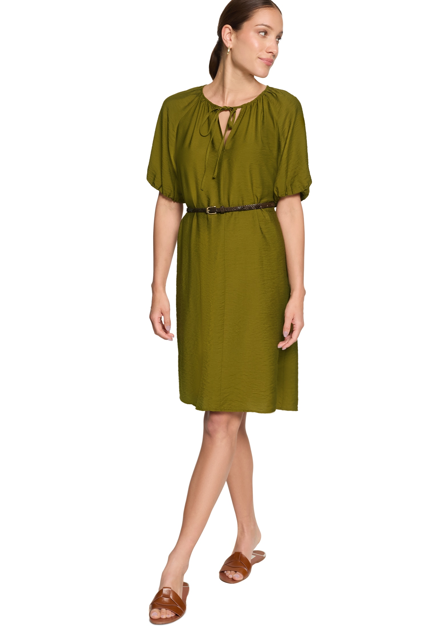 Zero Druckkleid »Damen mit Gürtel« Material