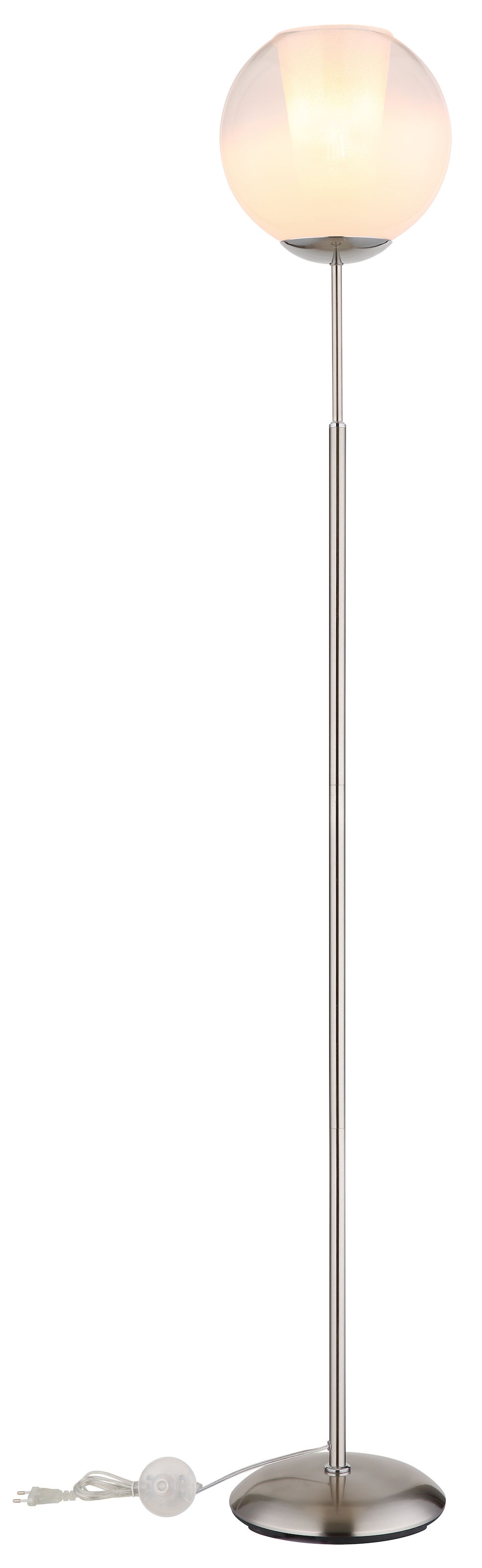 GLOBO LIGHTING Stehlampe »BARRY« E27 1 Stk. Stehlampe Glaskugel opal klar verlaufend Glaskristallleuchte