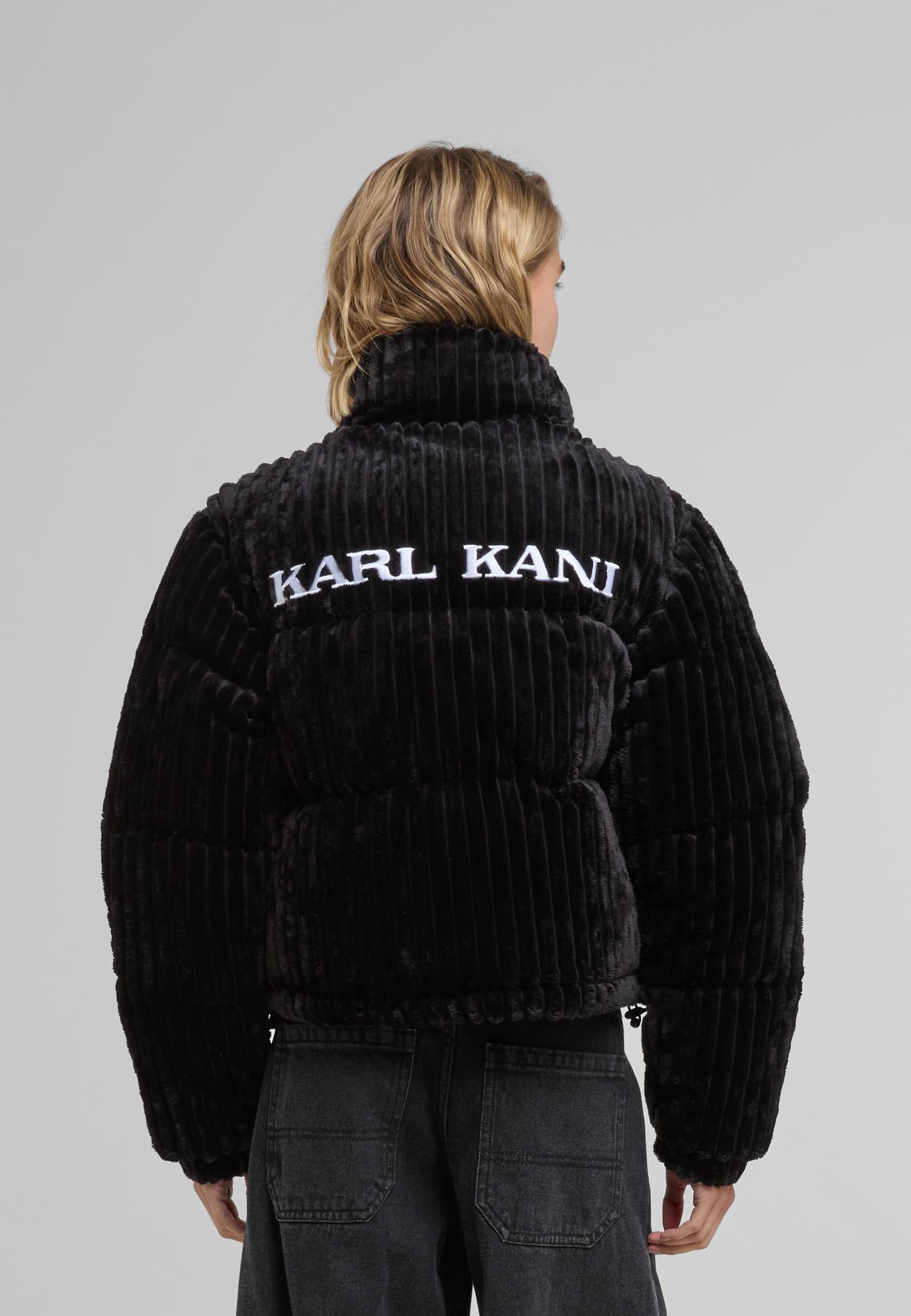 Karl Kani Winterjacke »Karl Kani KK Og Fuzzy Corduroy Short Puffer Jacket«, (1 St.), ohne Kapuze