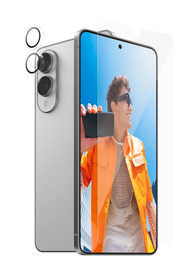 CARE by PanzerGlass Displayschutzglas »2-in-1 Protection - Ultra-Wide Fit Screen + Camera Protector«, für Samsung Galaxy S25 Edge, Displayschutzfolie, Schutzfolie, Bildschirmschutz, kratz- & stoßfest