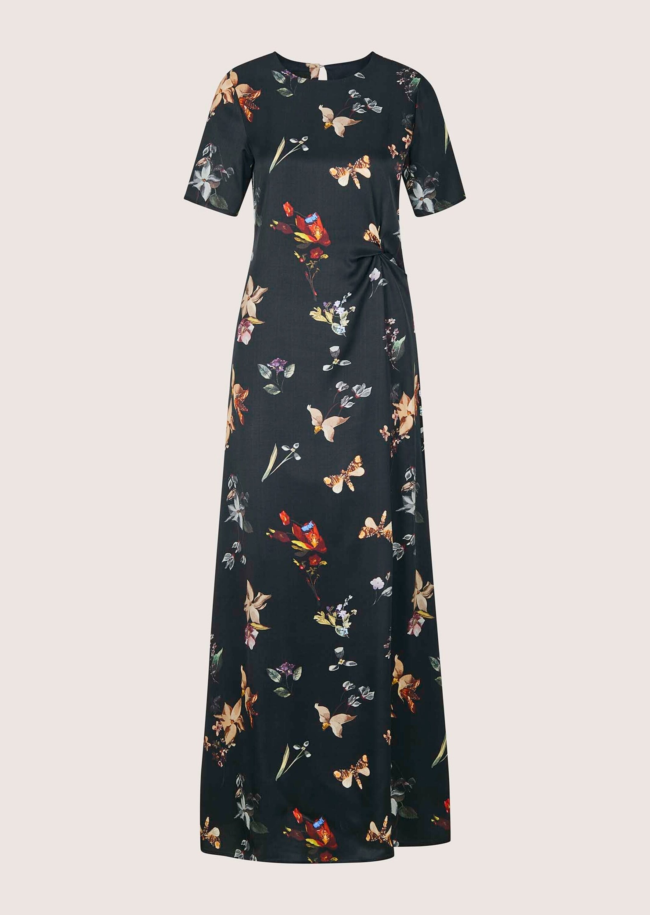 MADELEINE Midikleid "Sommerkleid Maxikleid mit floralem Print" Drapierung günstig online kaufen