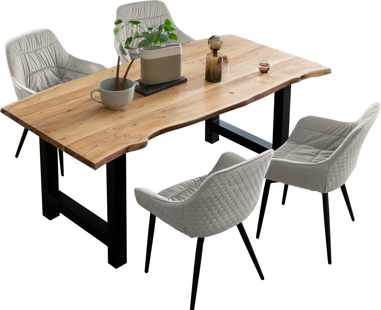SalesFever Essgruppe, (Set, 5 tlg.), Massivholz geölt und zweifach gewachst