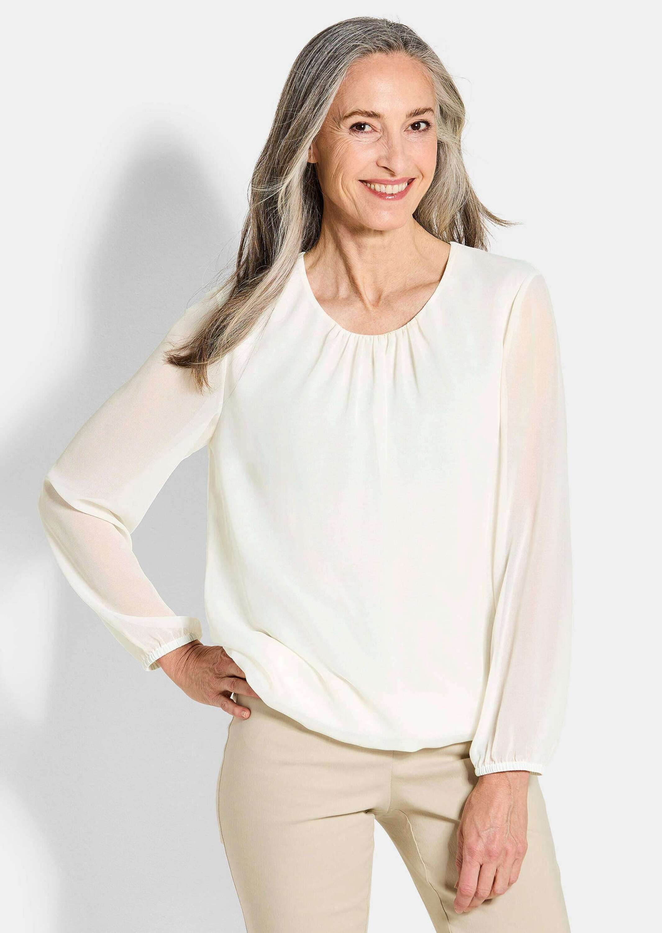 GOLDNER Klassische Bluse »Elegante Bluse aus Chiffon«